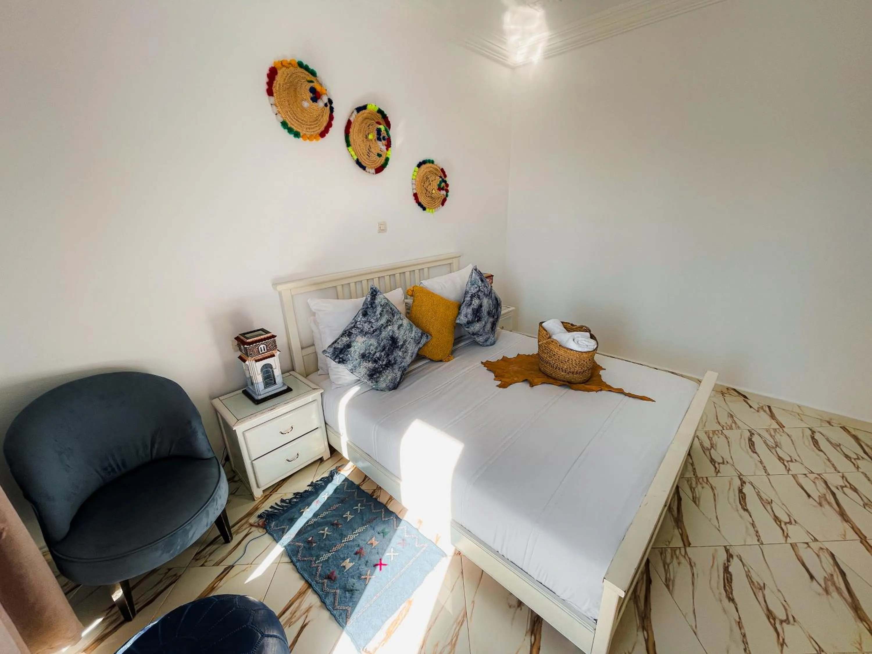 Bed in Hotel Princesse Ilham