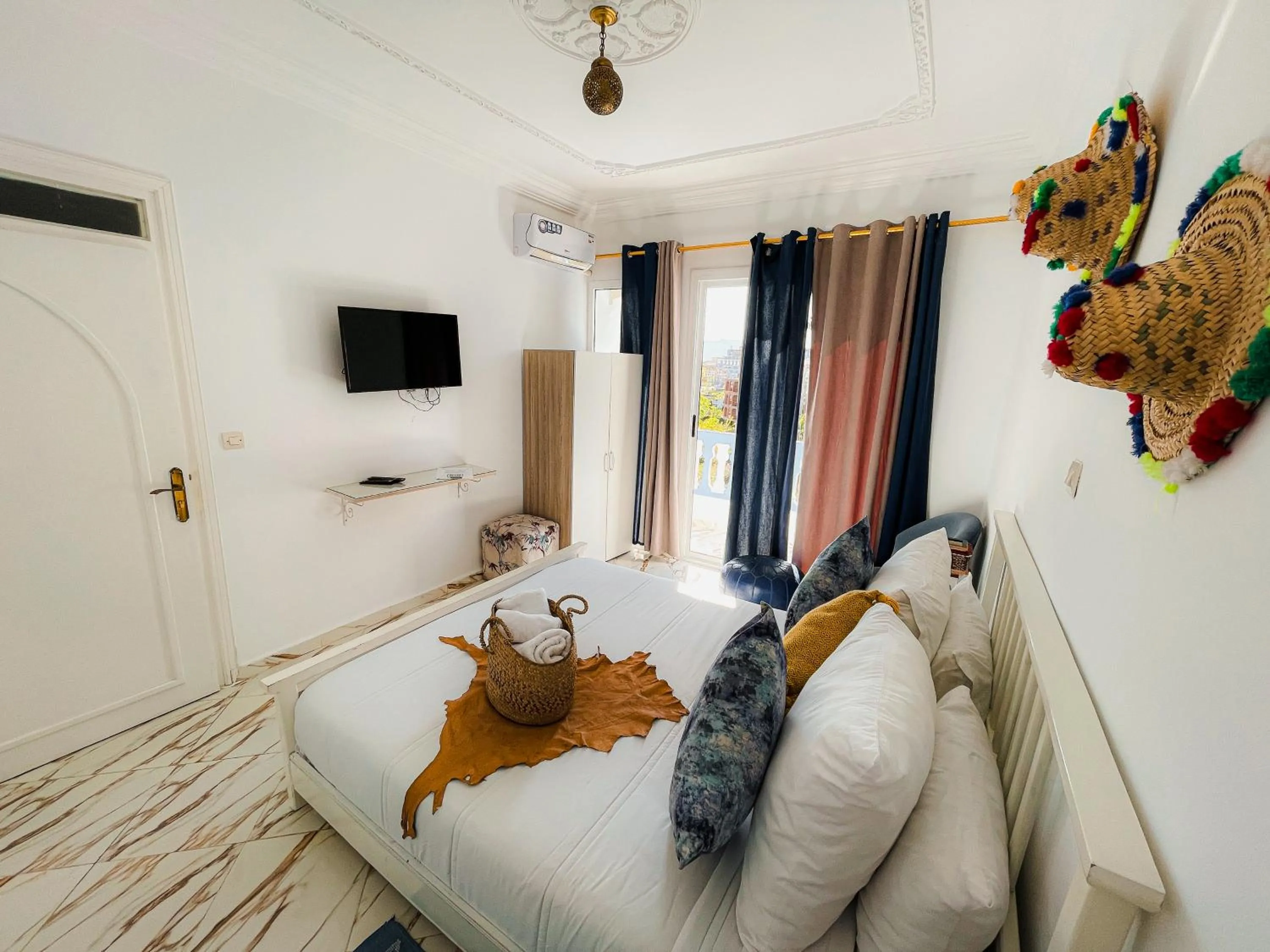 Bed in Hotel Princesse Ilham