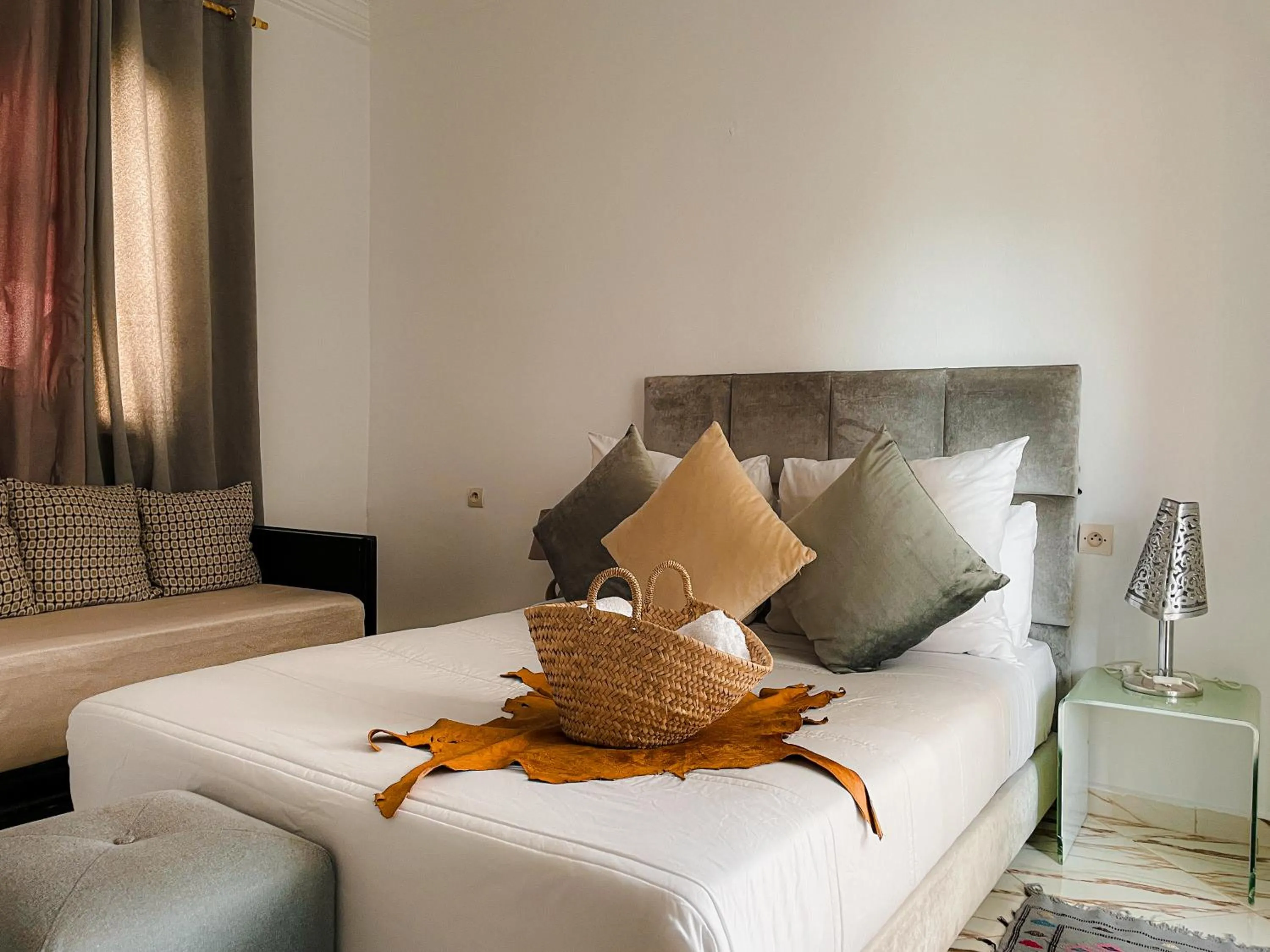 Bed in Hotel Princesse Ilham