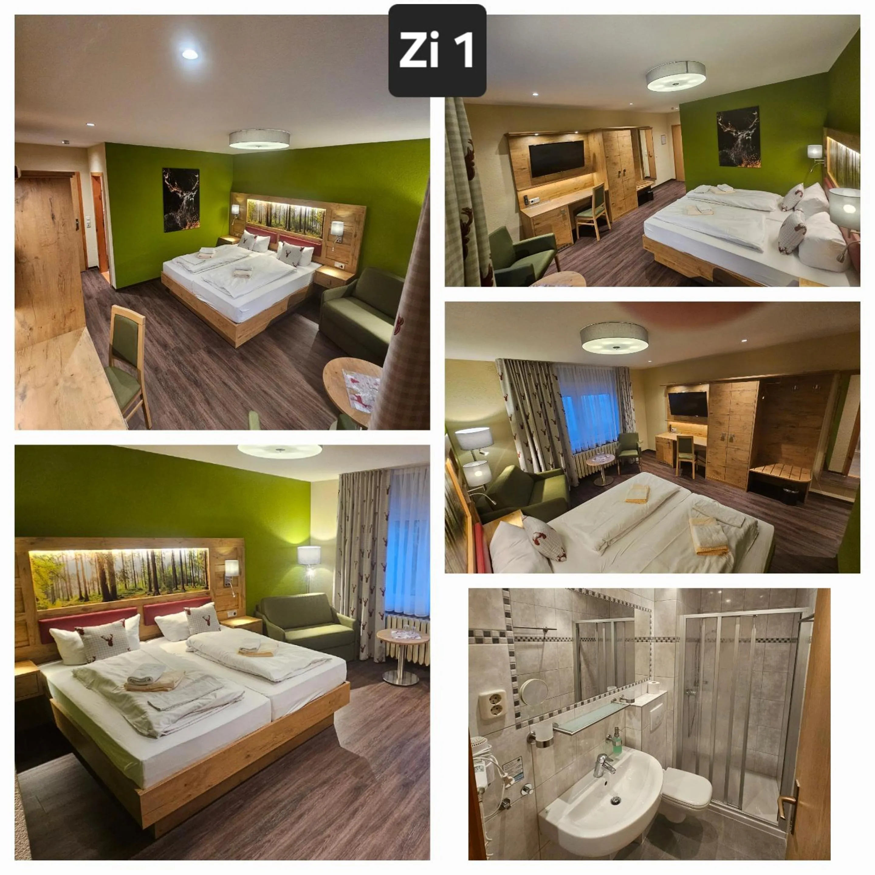 Photo of the whole room, Bed in Zum Roten Hirsch im Grünen Wald