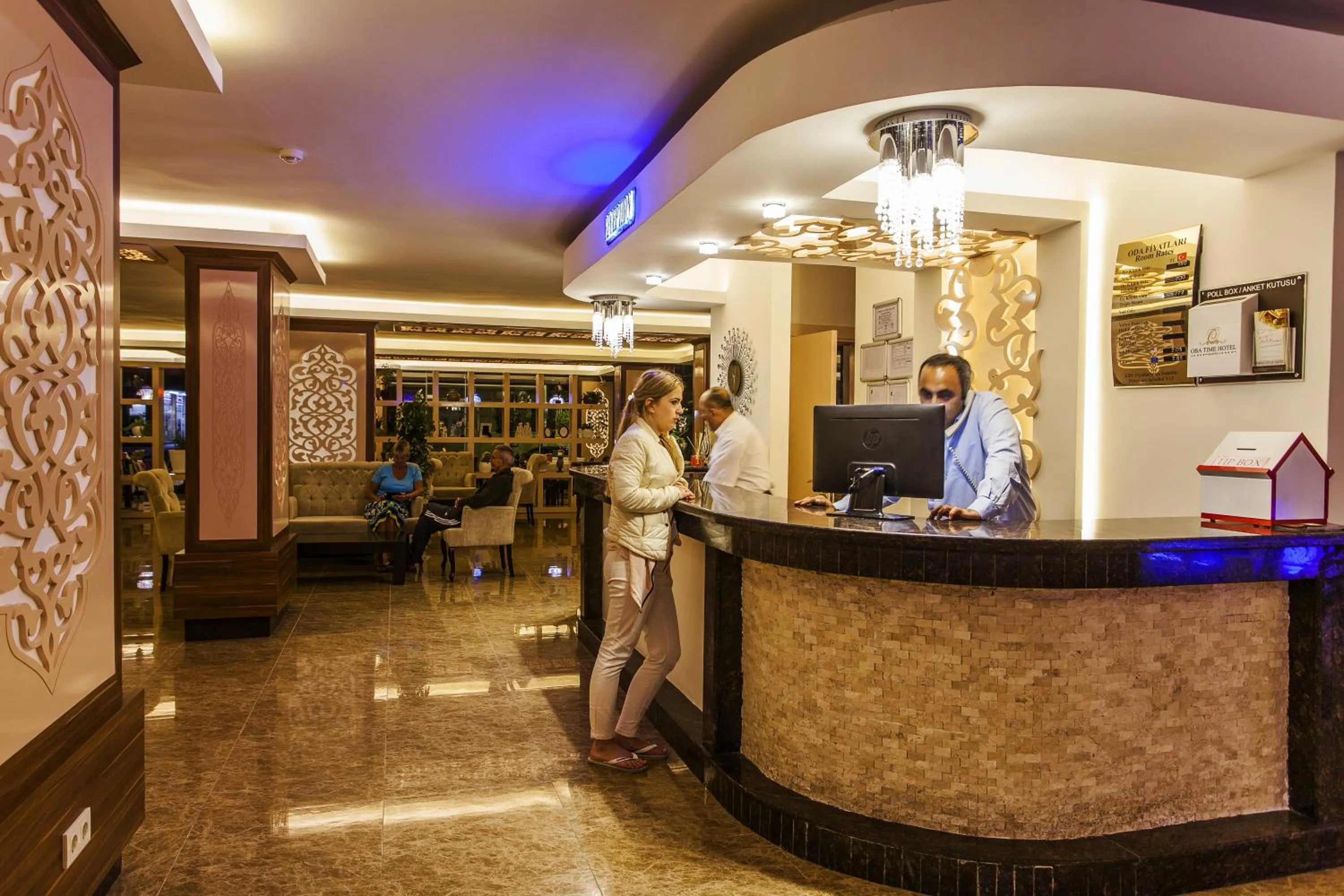 Lobby or reception in Oba Time Hotel