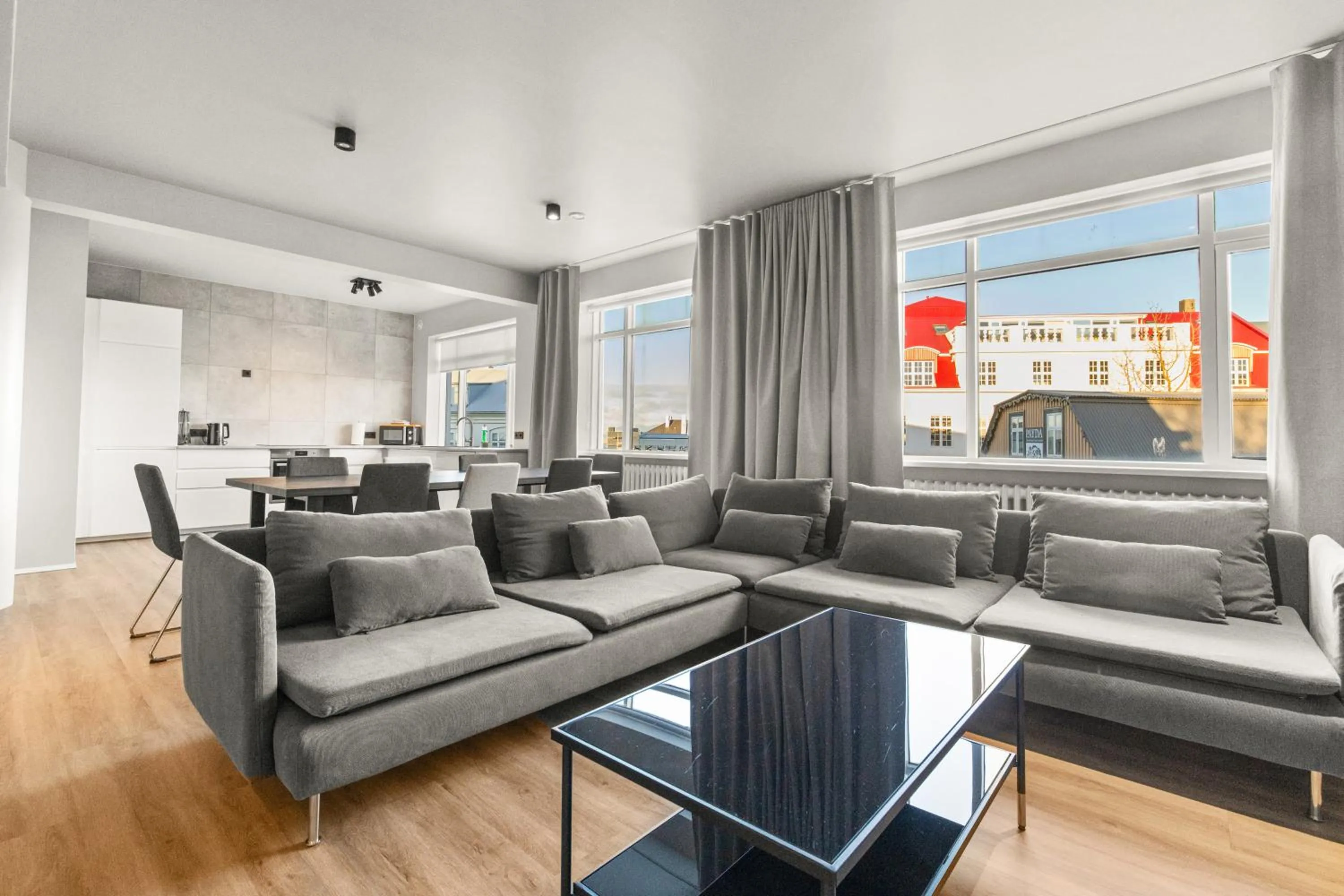 Living room in Odinn Reykjavik Skolavordustigur Apartments