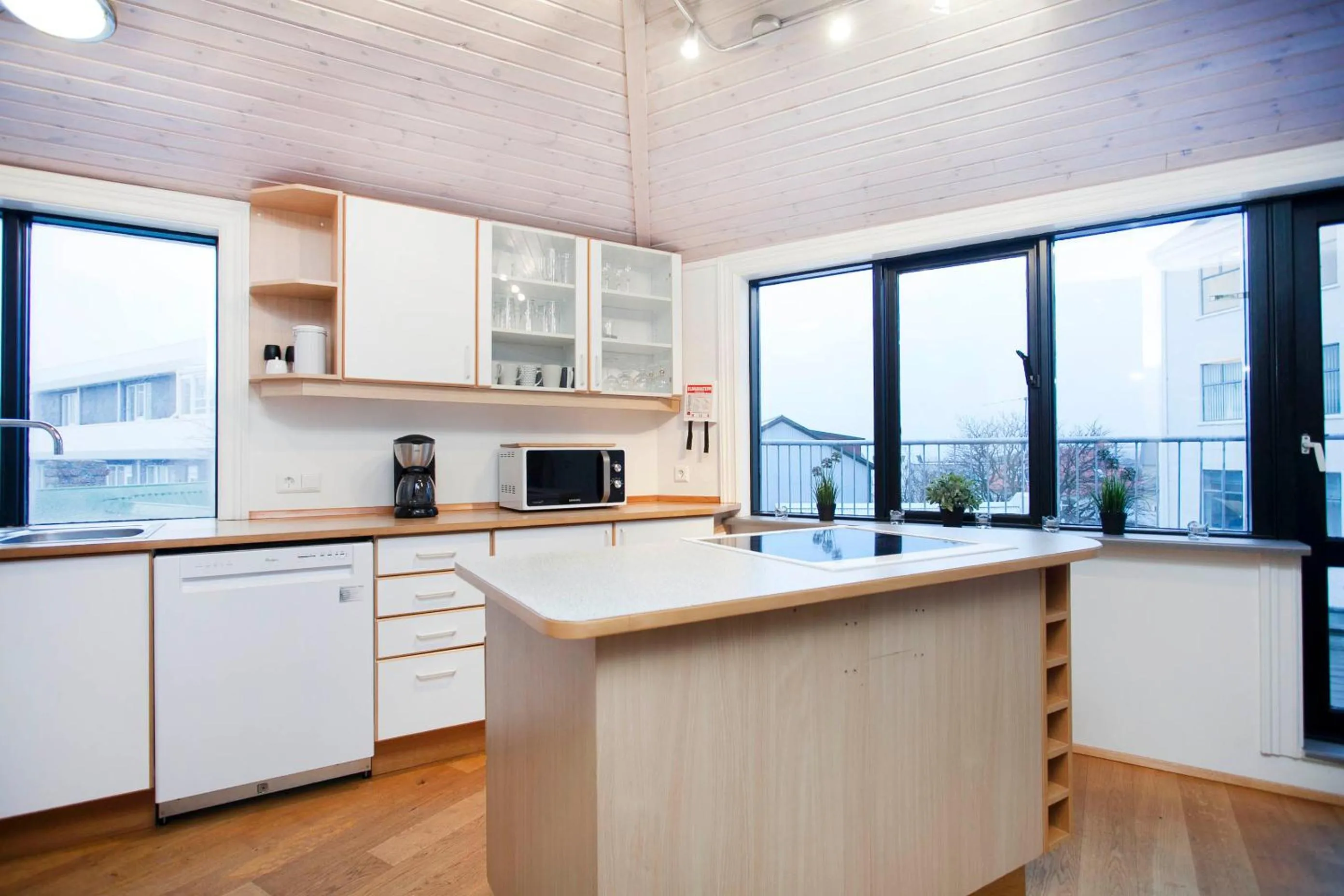 Kitchen or kitchenette in Odinn Reykjavik Skolavordustigur Apartments