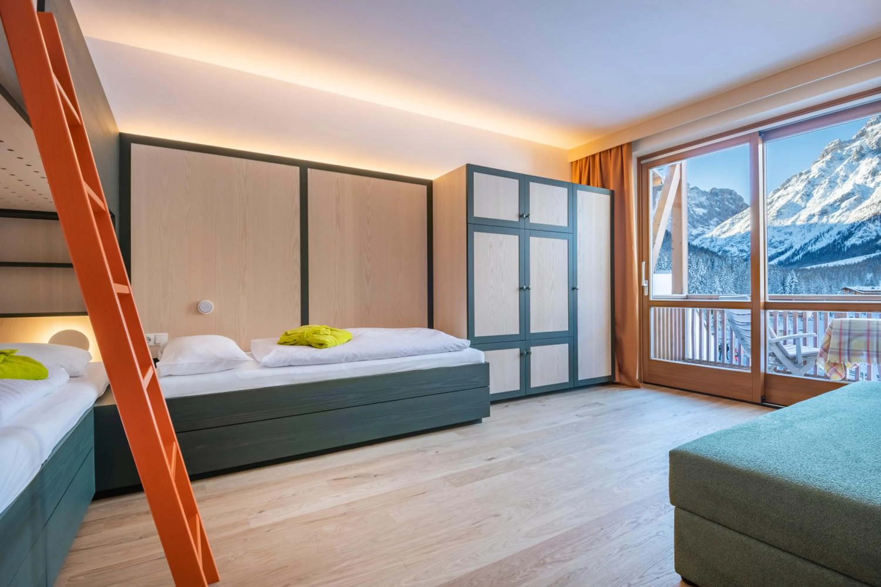 Bedroom, Bed in Family Resort Rainer Sexten