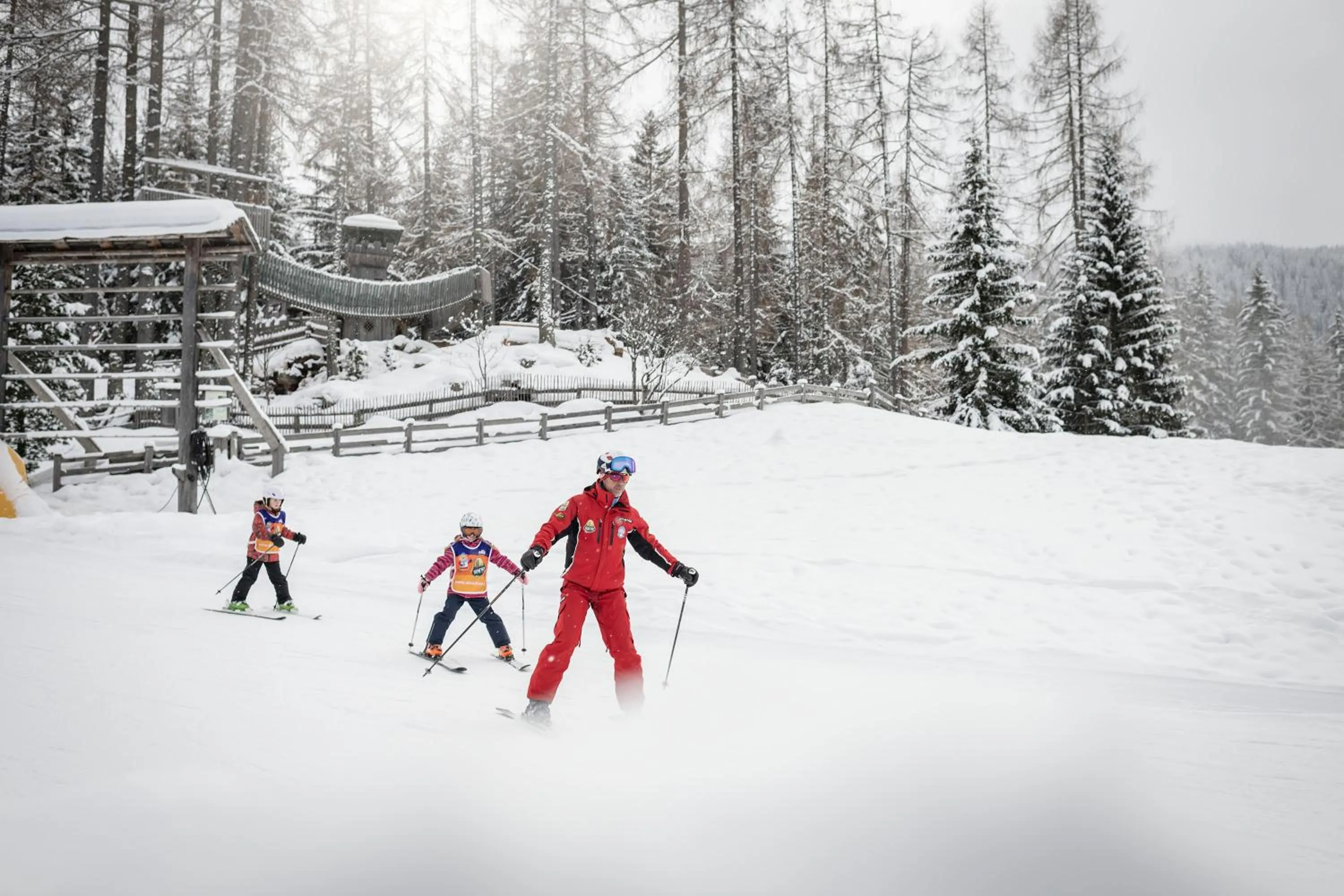 Skiing in Family Resort Rainer Sexten