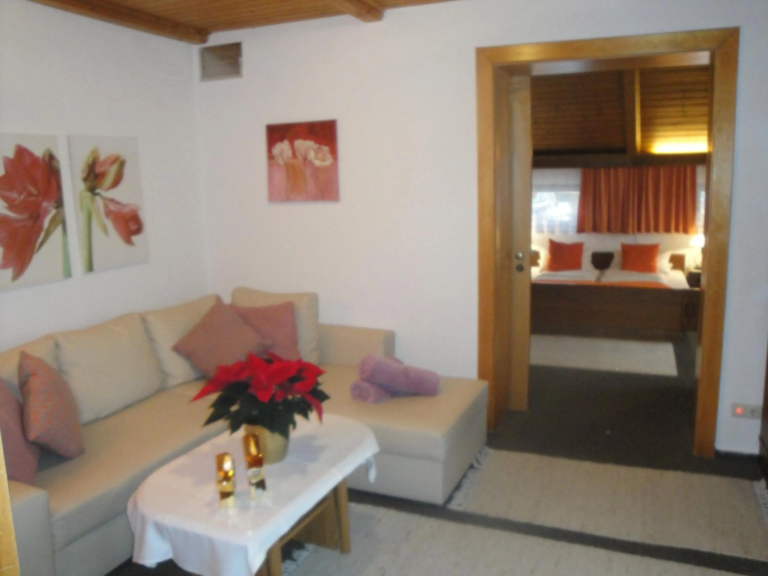 Bed in Hotel Pension Schwaiger