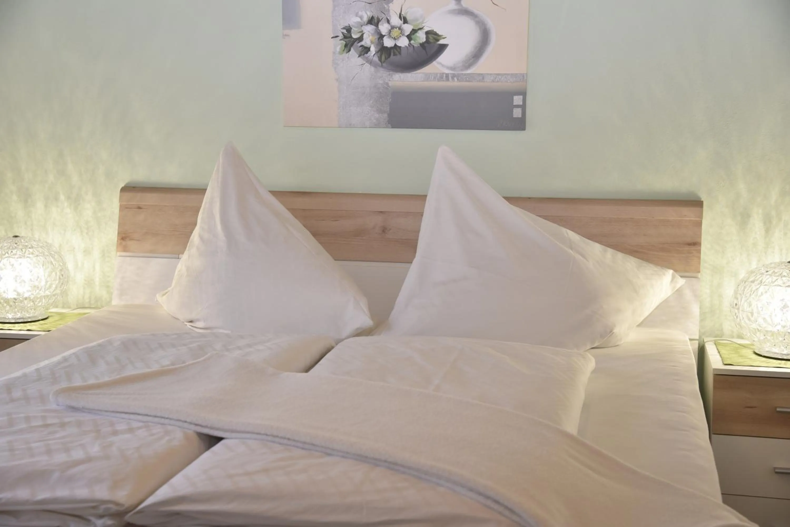 Bed in Hotel Pension Schwaiger