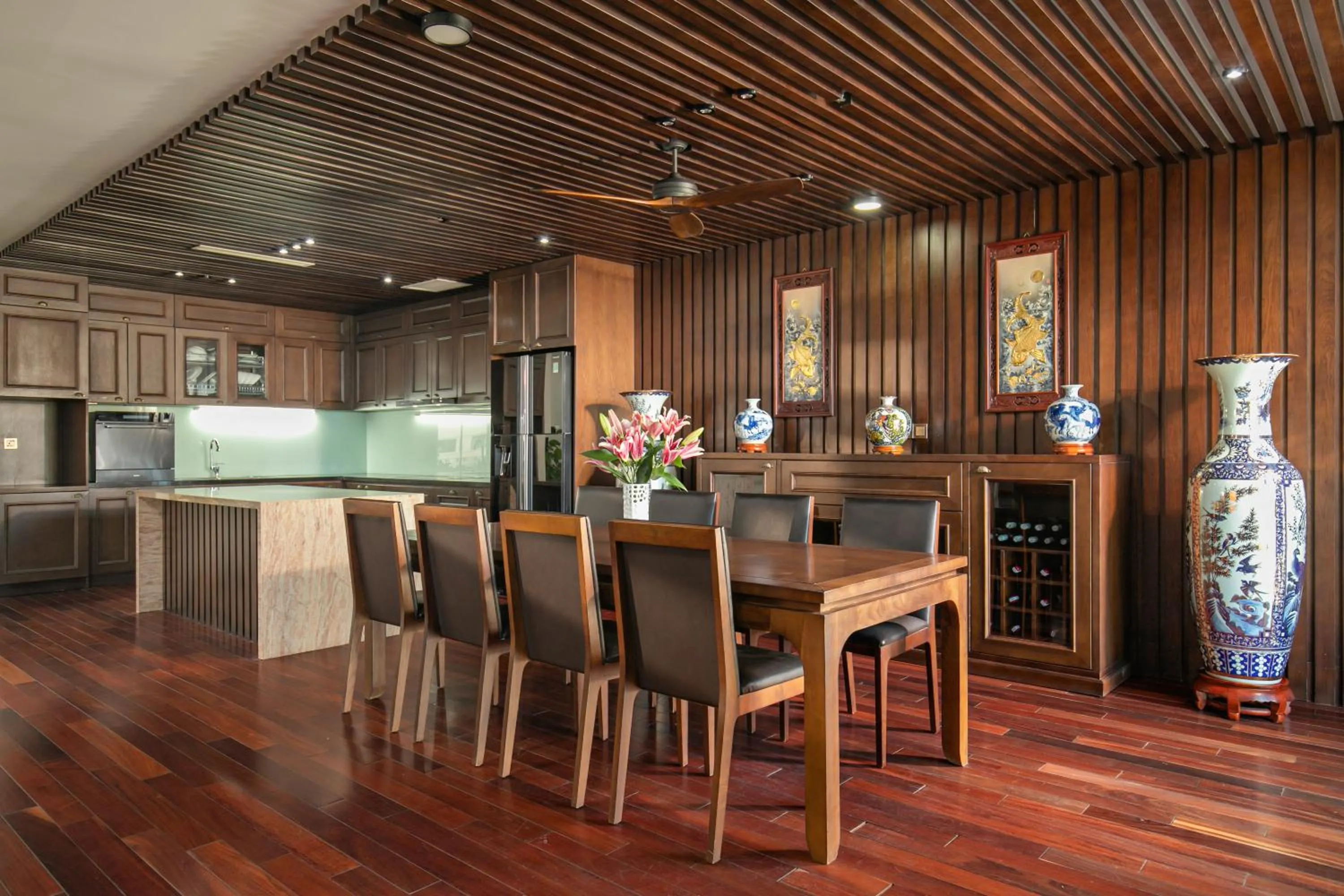 Kitchen or kitchenette in Palazzo Boutique Hotel