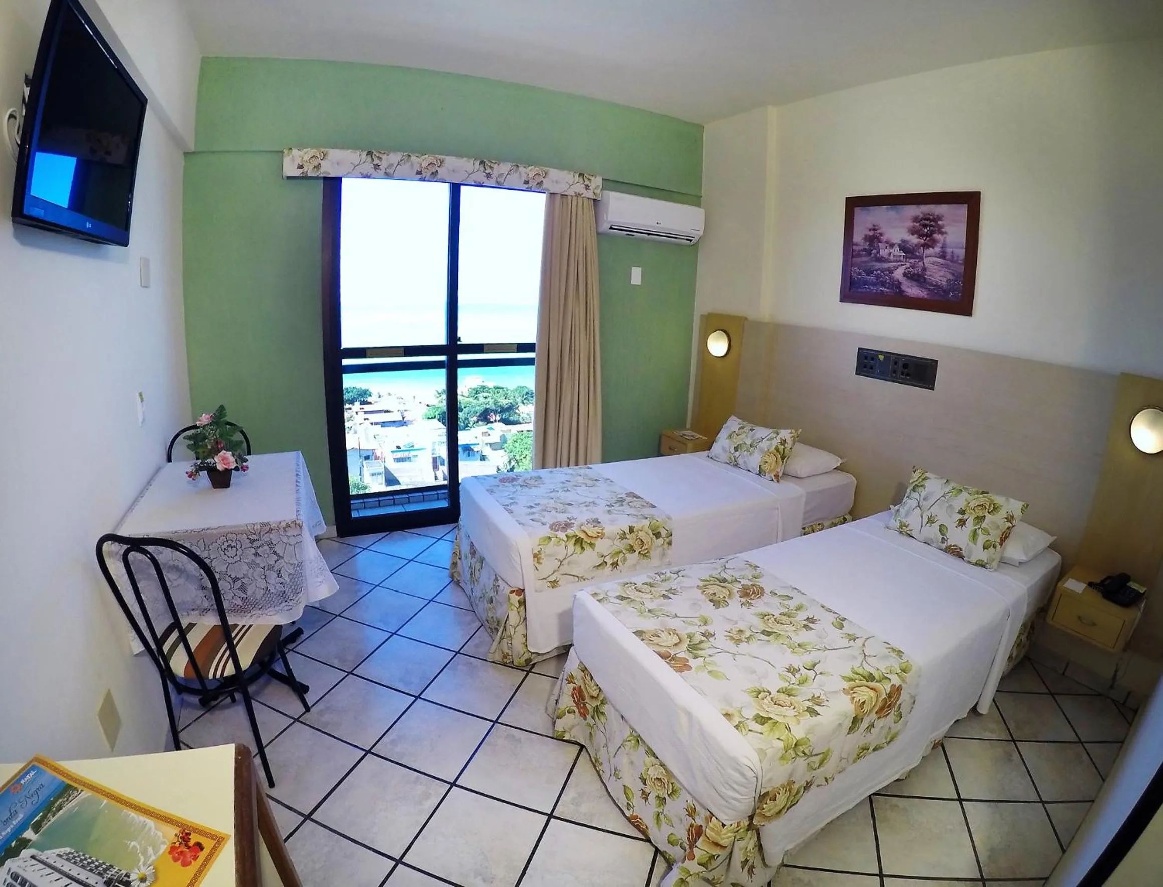 View (from property/room), Bed in Yak Beach Hotel Ponta Negra