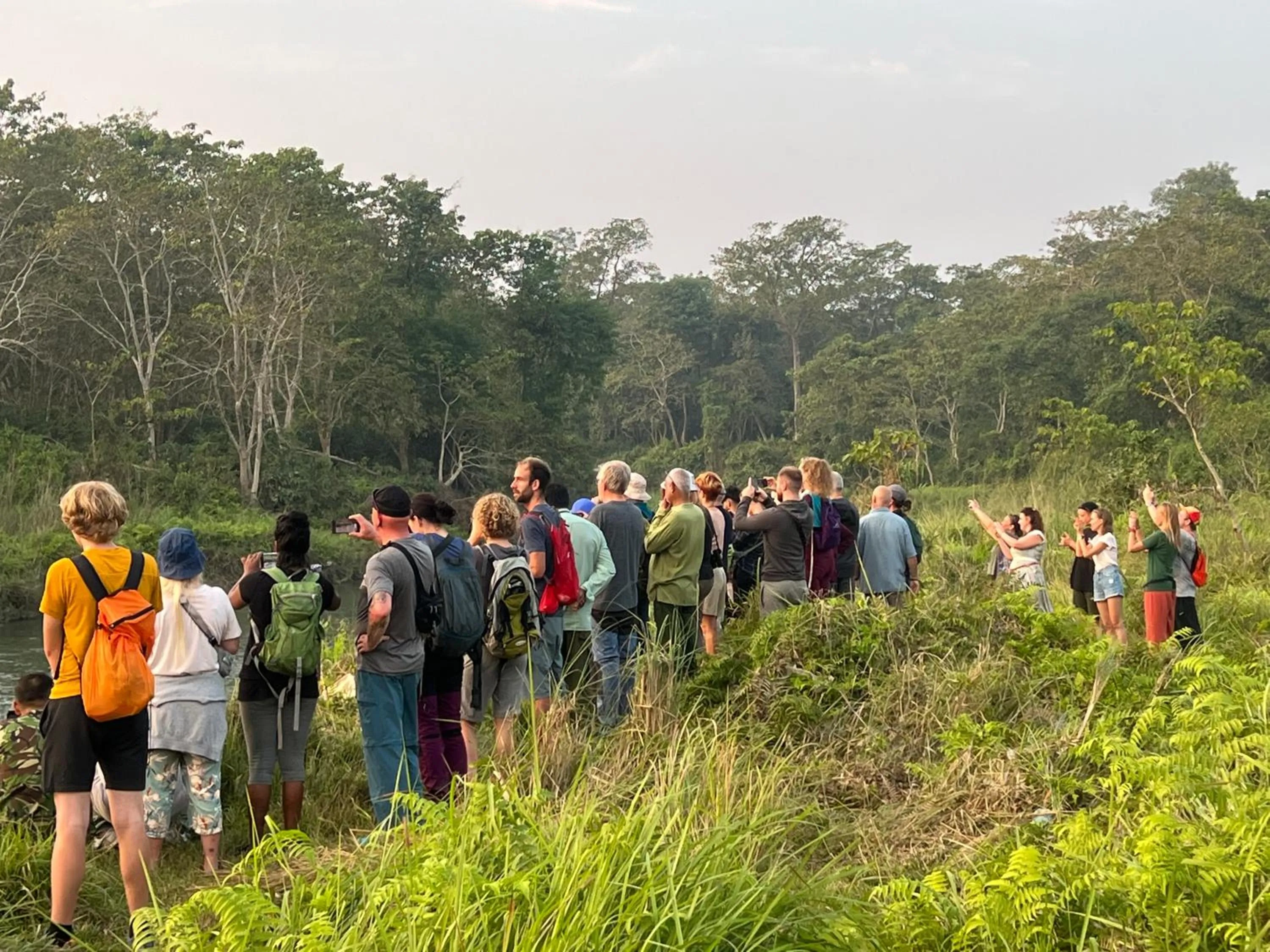 group of guests in Hotel Chitwan Park Village