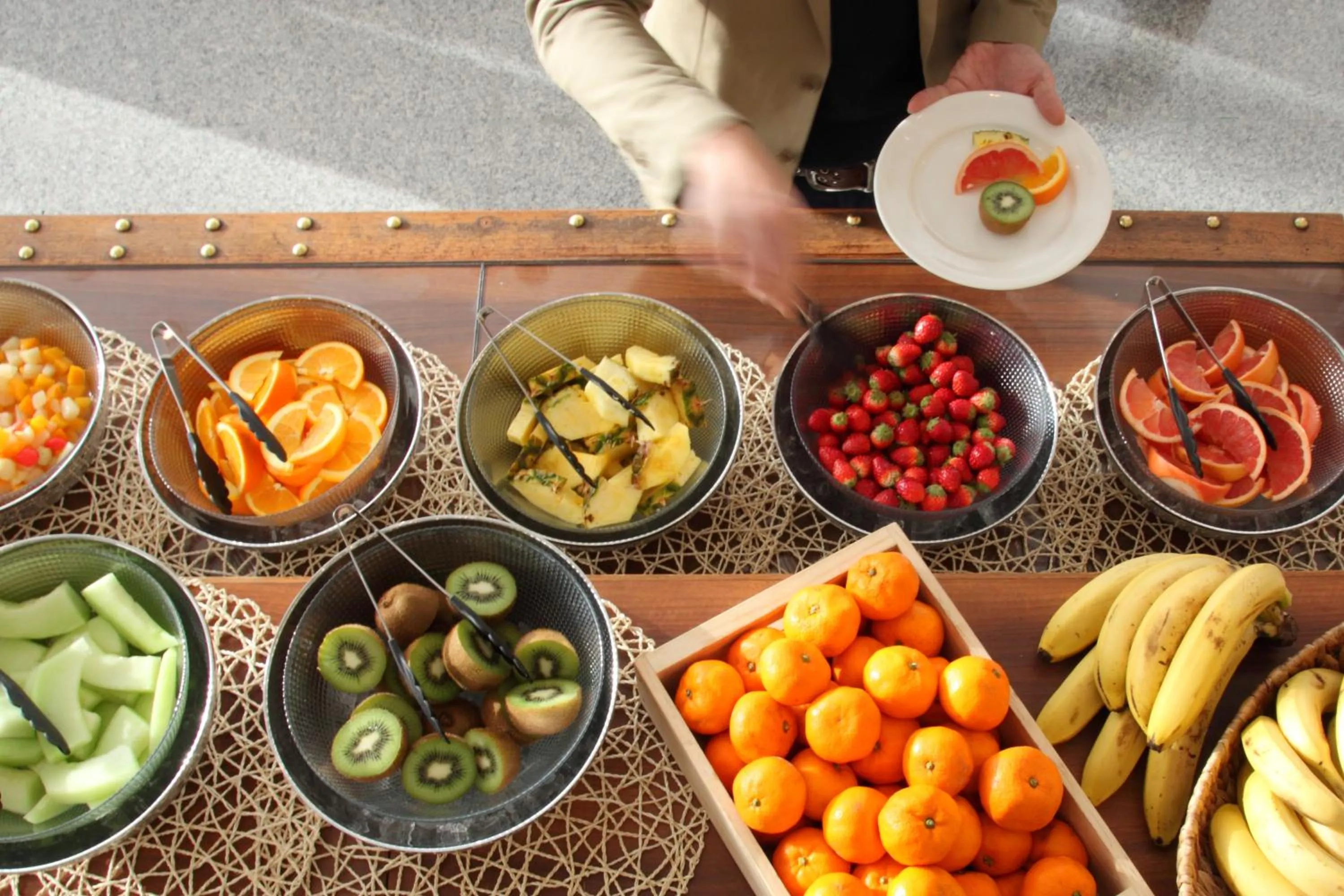 Buffet breakfast in Dai-ichi Hotel Tokyo Seafort