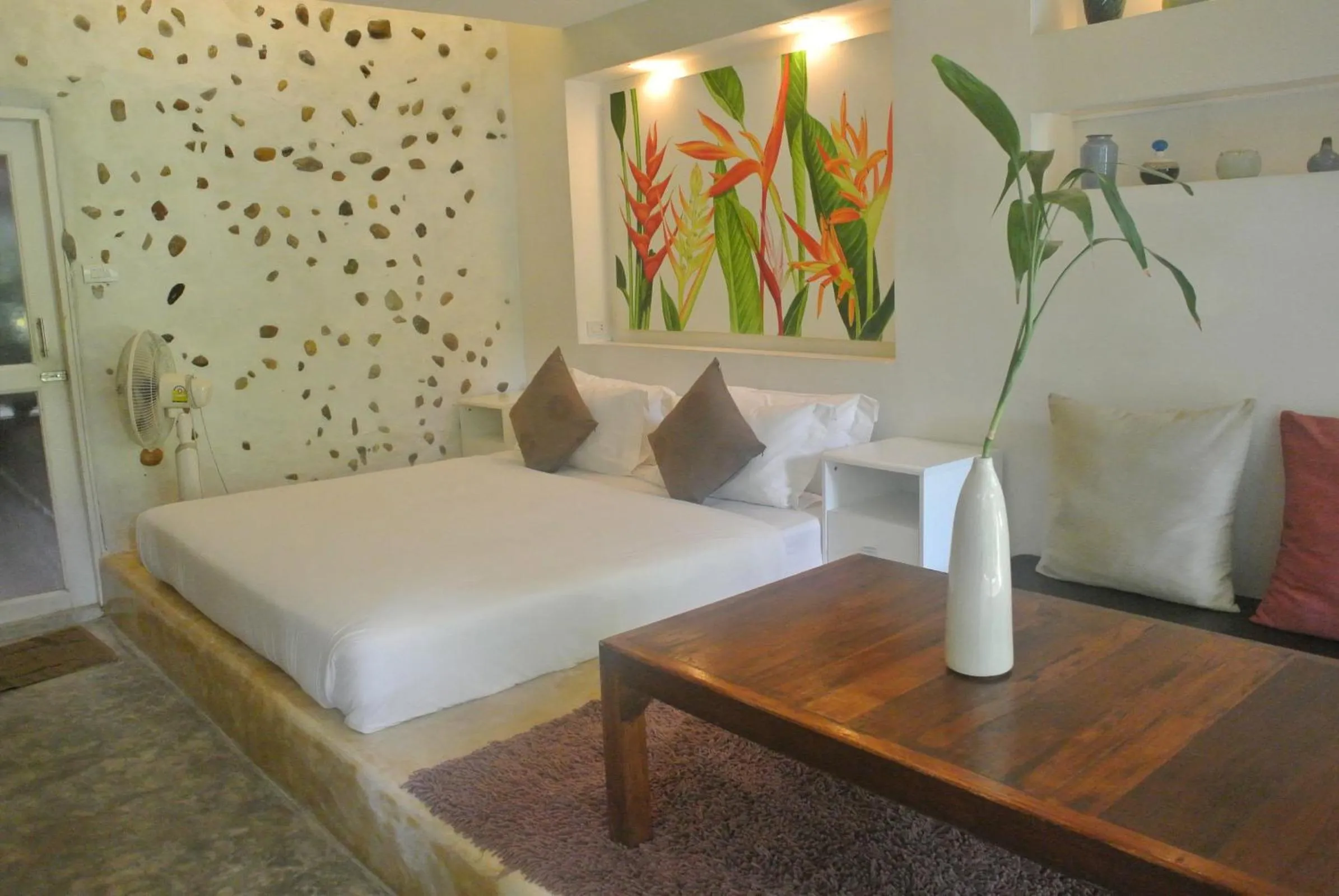 Bed in Rain Forest Resort