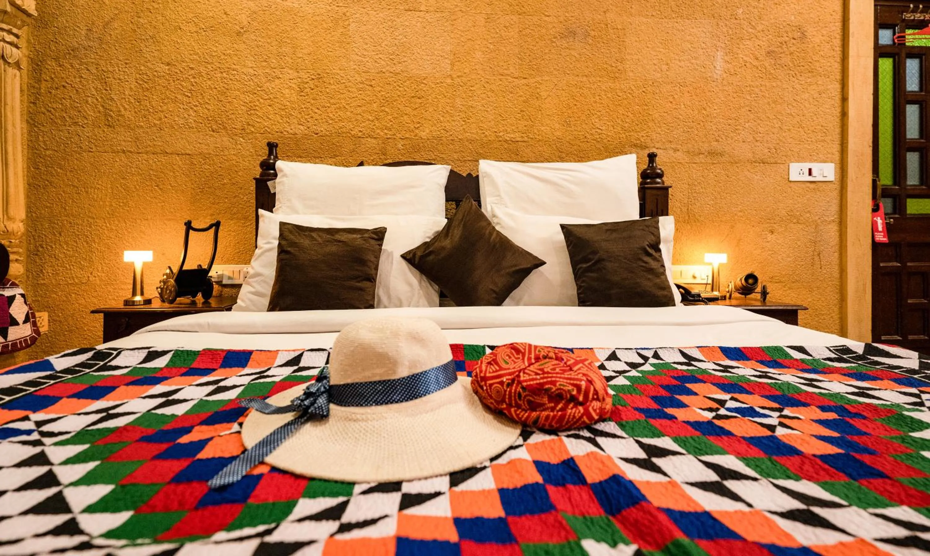 Bed in Hotel Royal Villa Jaisalmer