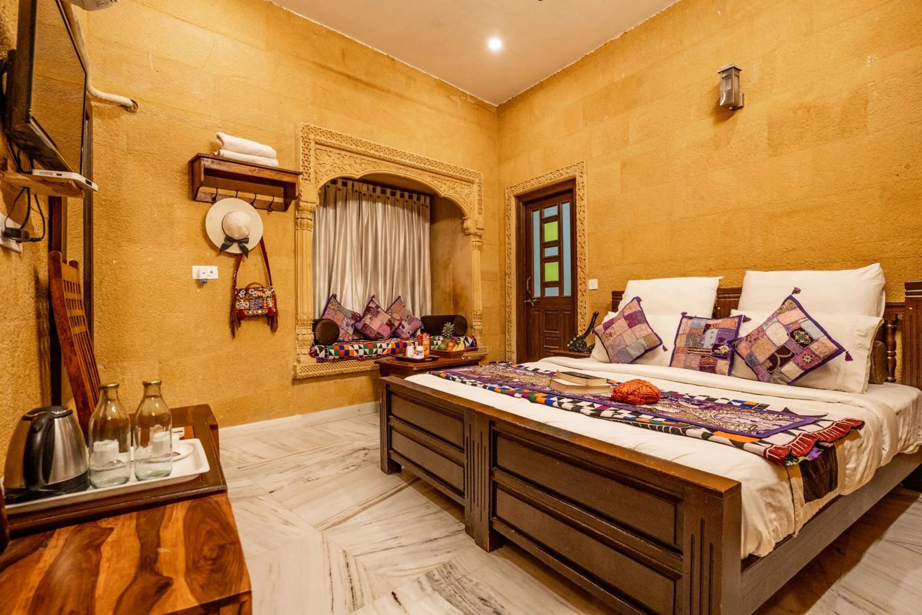 Bed in Hotel Royal Villa Jaisalmer