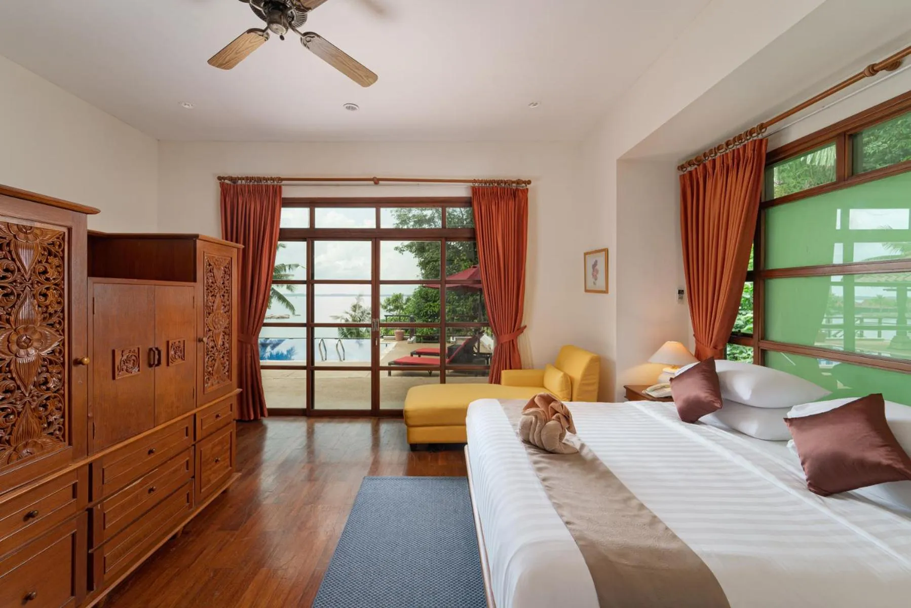 Bed in Indra Maya Pool Villas
