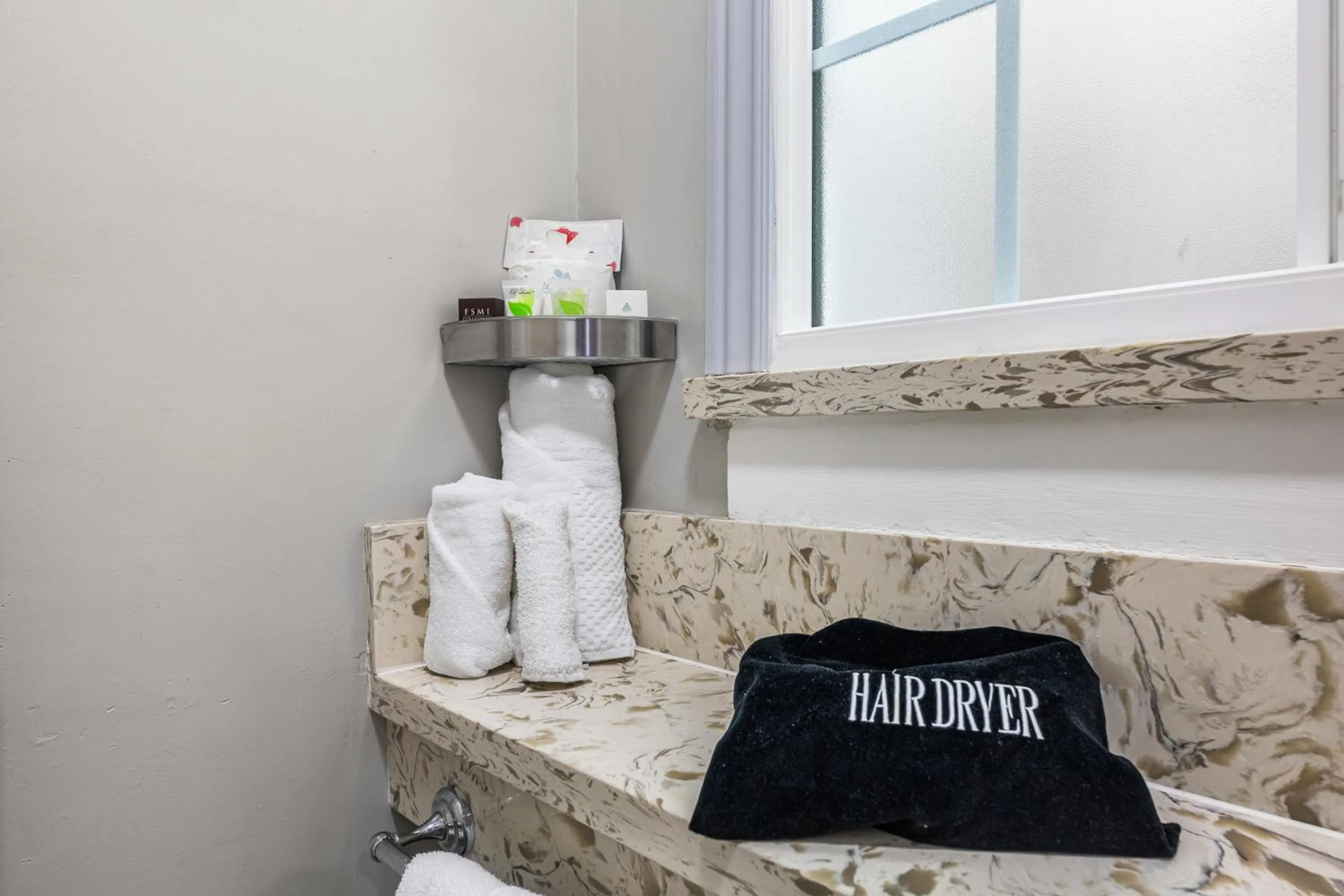 Bathroom in Greenleaf Hotel Long Beach Convention Center