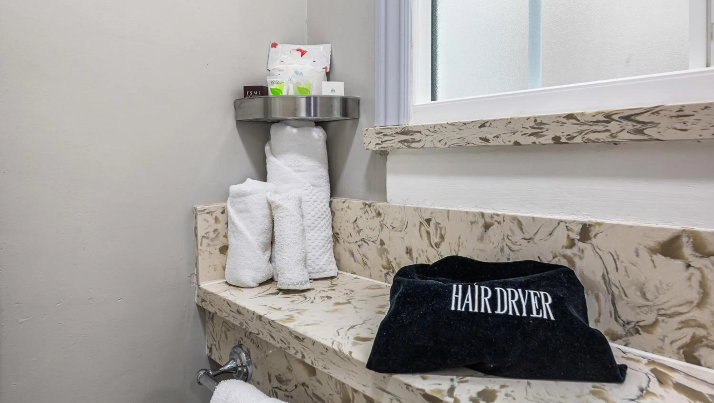 Bathroom in Greenleaf Hotel Long Beach Convention Center