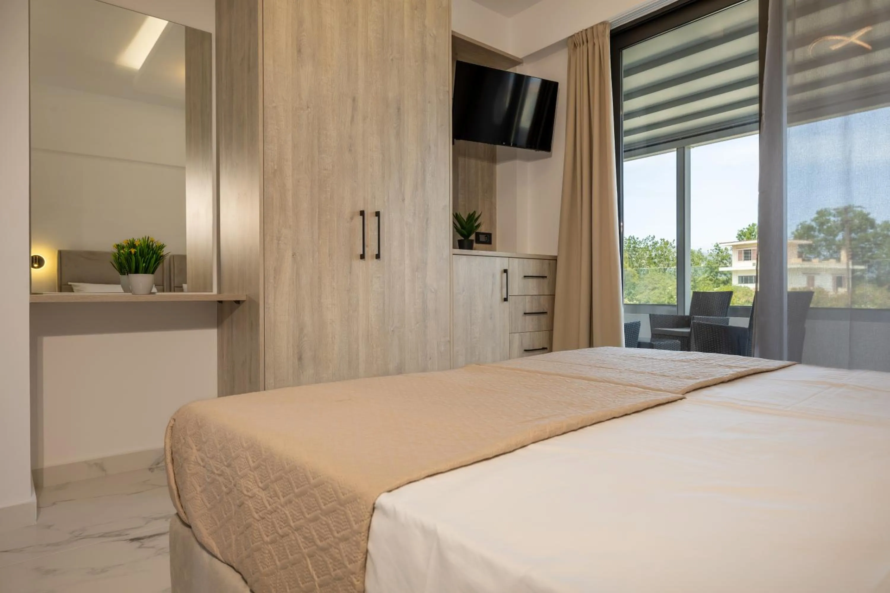 Bed in Valianos Studios - Apartments