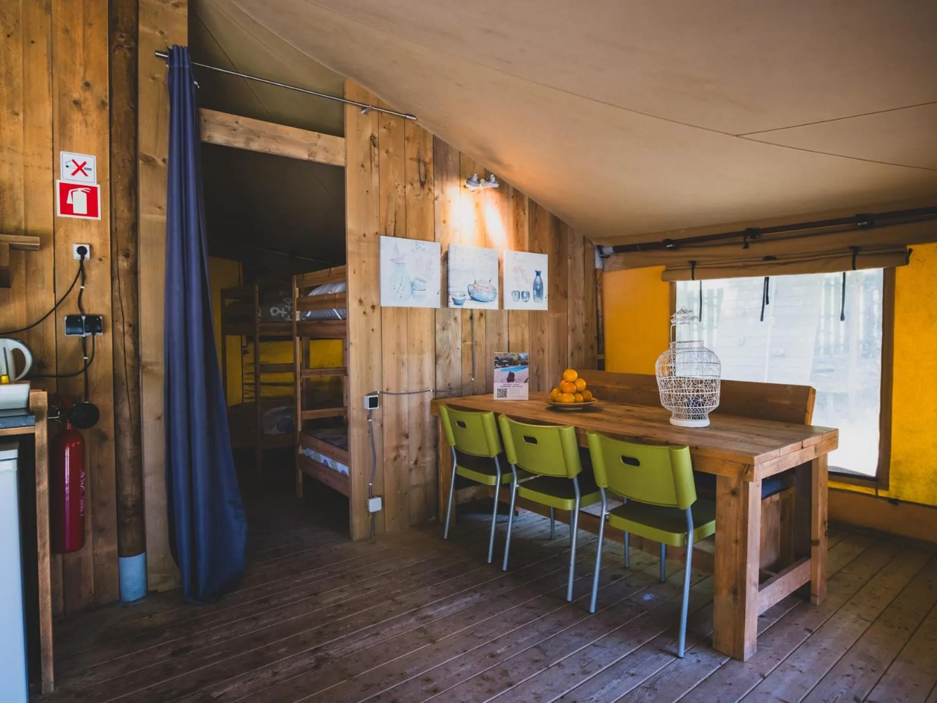Dining area in Quinta Japonesa