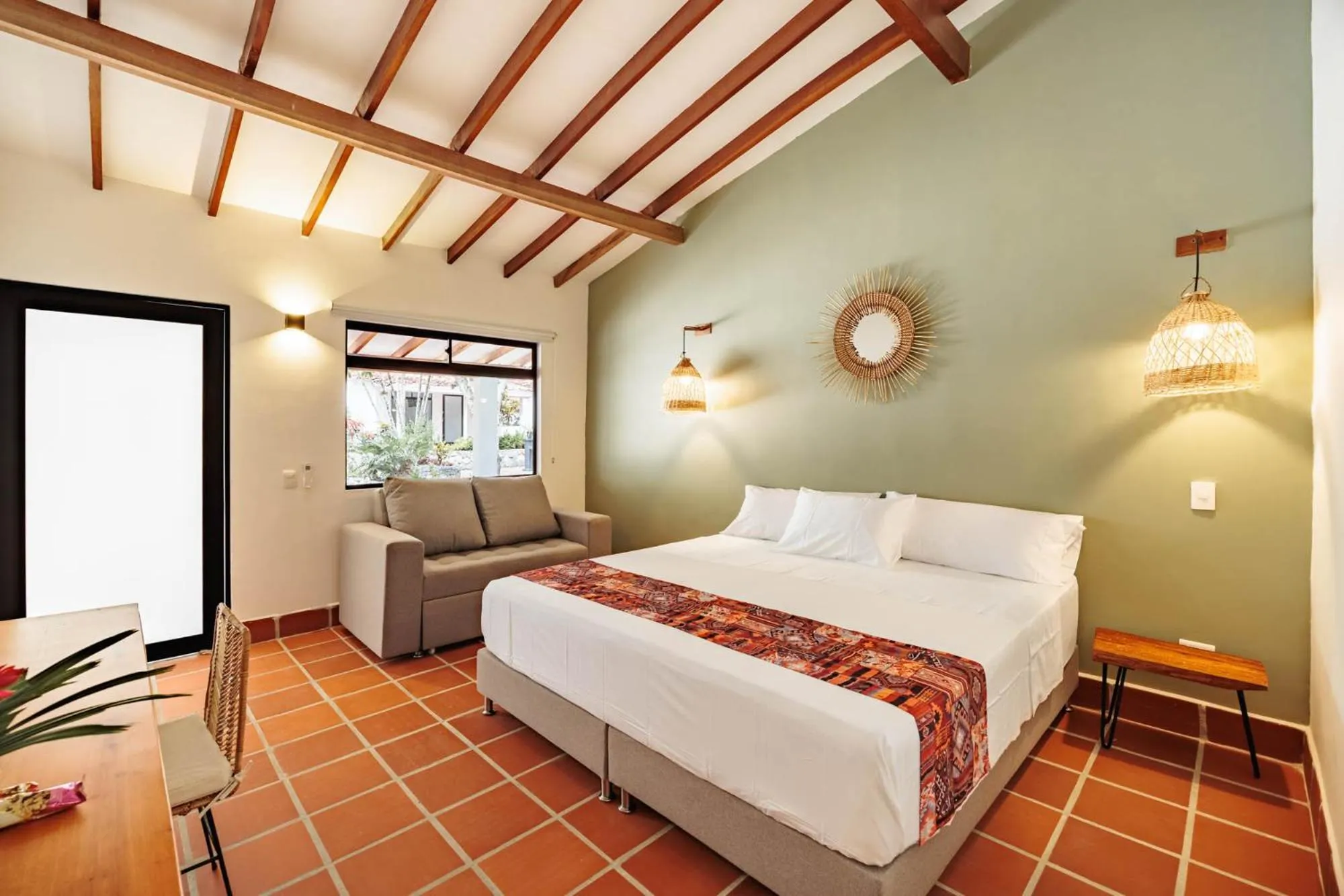 Bedroom, Bed in Hotel Quimbaya