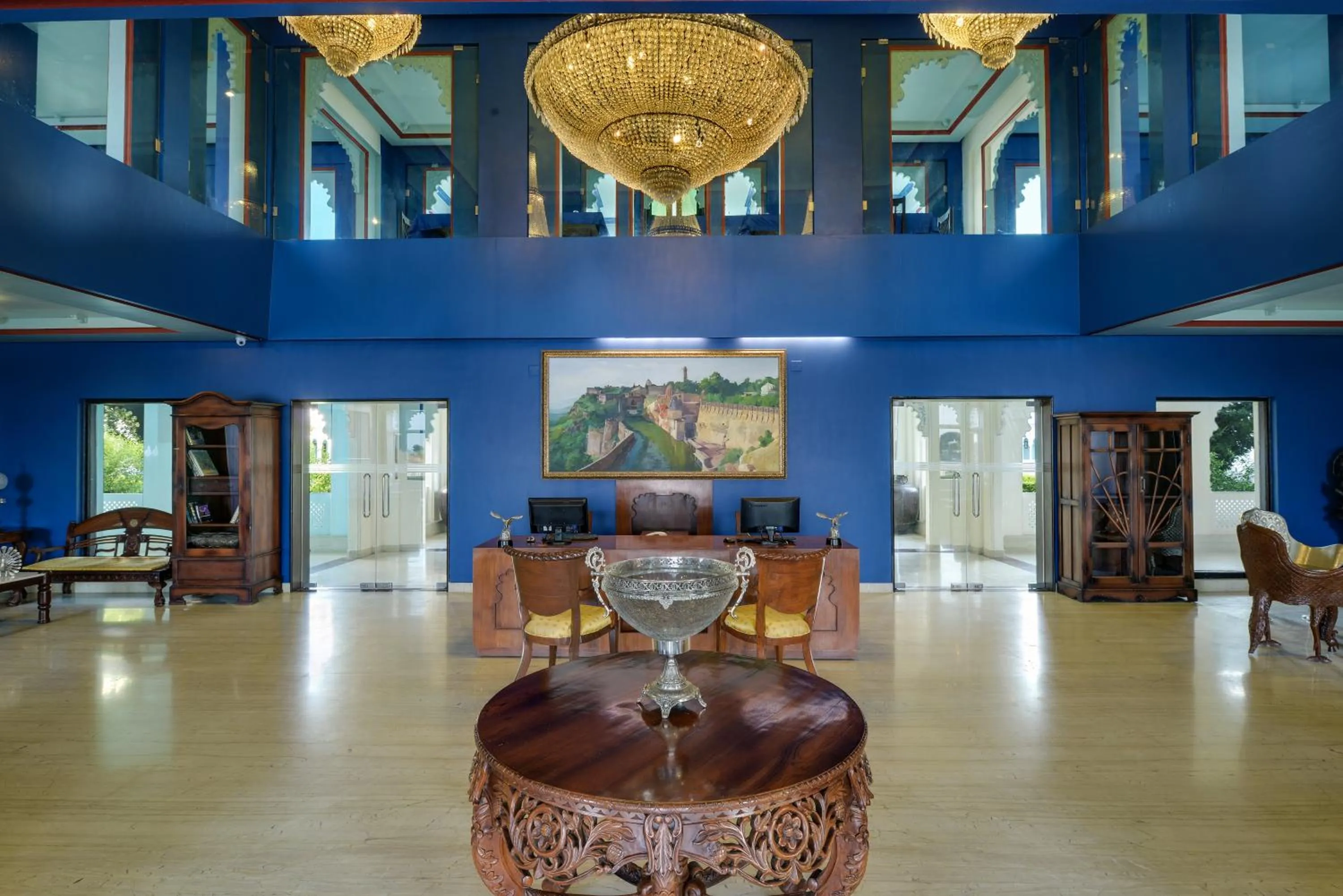 Lobby or reception in jüSTa Lake Nahargarh Palace, Chittorgarh