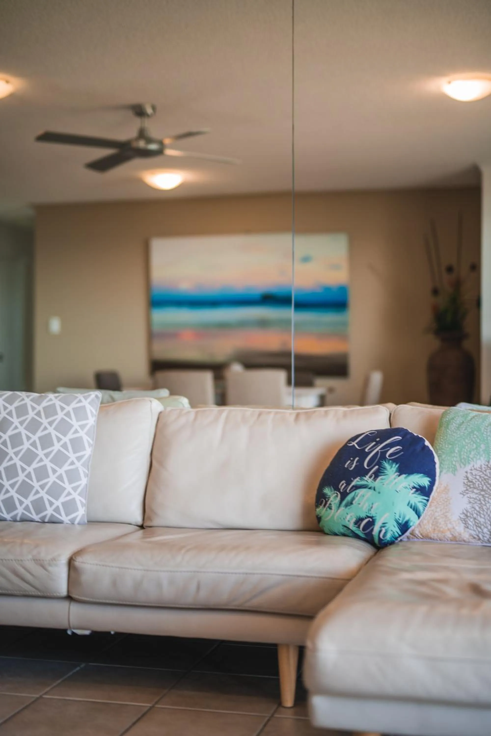 Seating area in Atlantis Marcoola