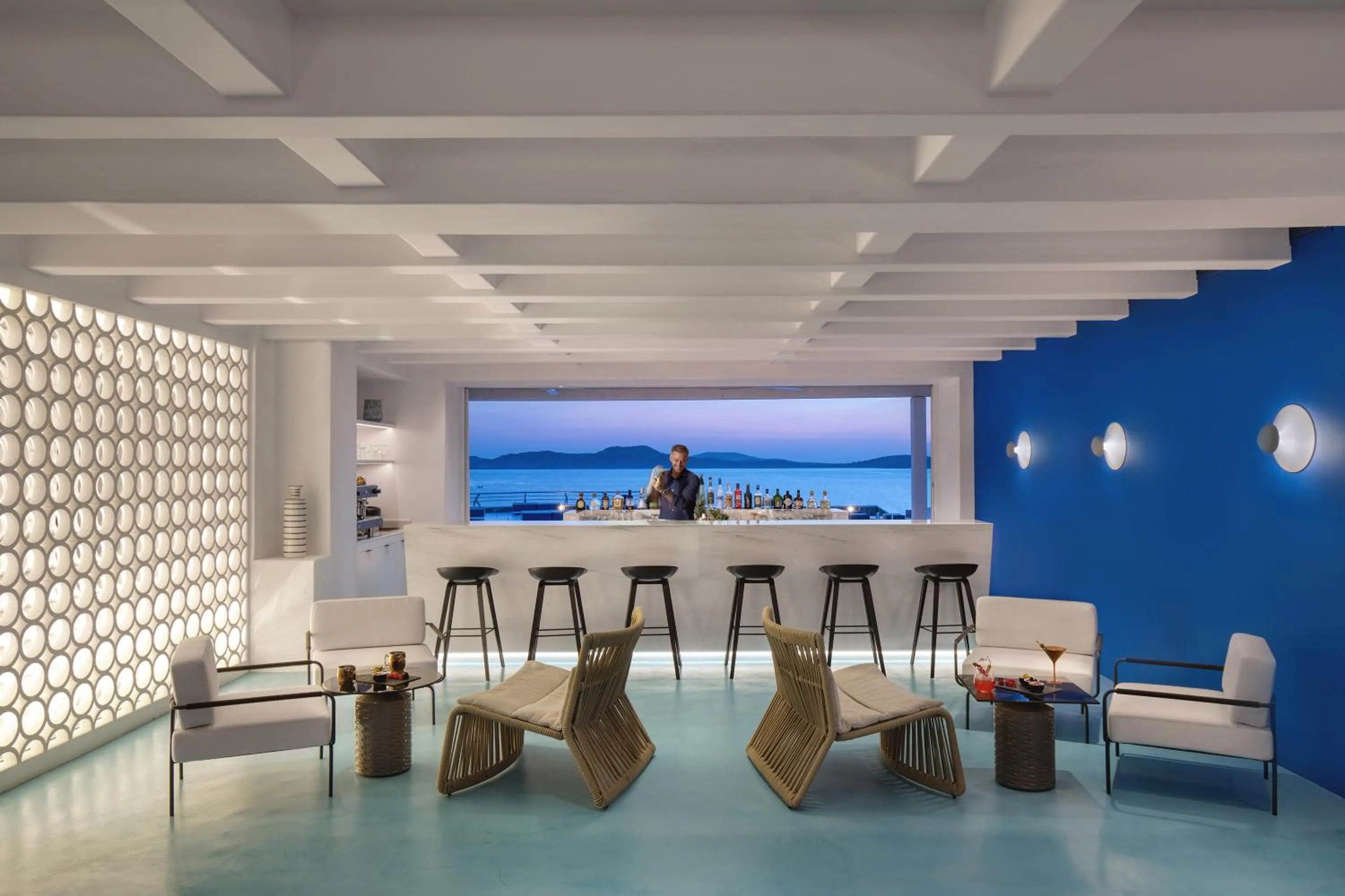 Lounge or bar in Mykonos Grand Hotel & Resort