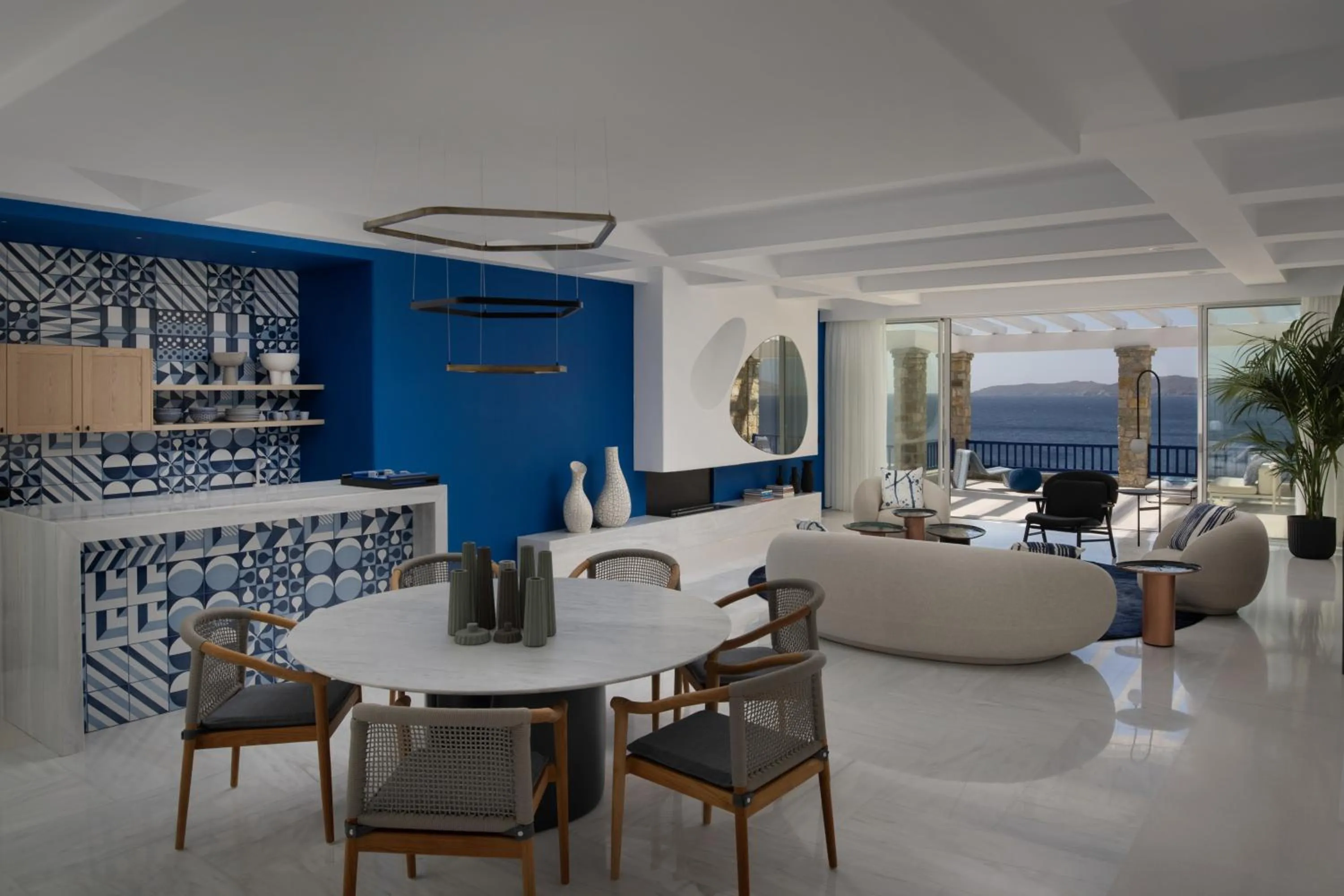 Living room in Mykonos Grand Hotel & Resort