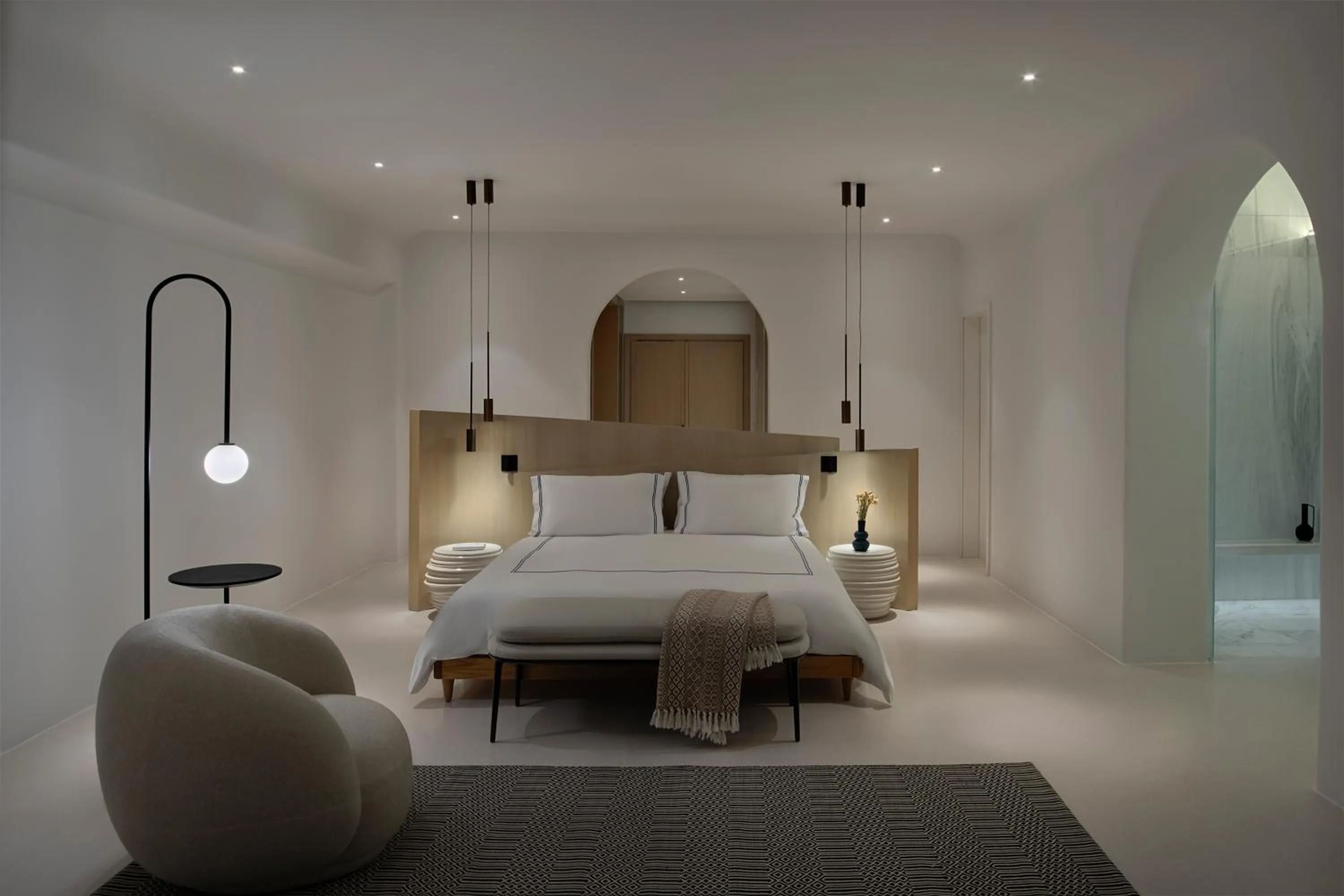 Bedroom, Bed in Mykonos Grand Hotel & Resort