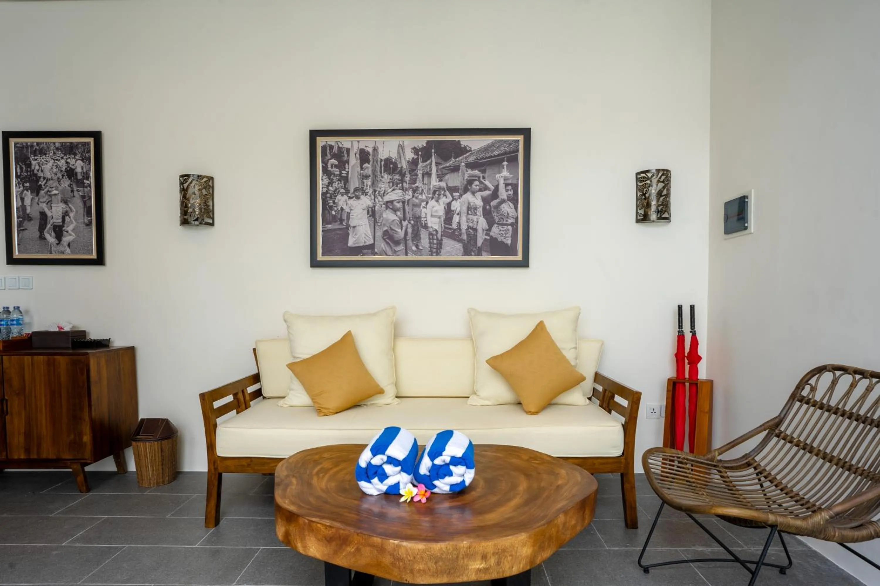 Living room in Freddies Resort & Villas Ubud by Kanaya Hospitality