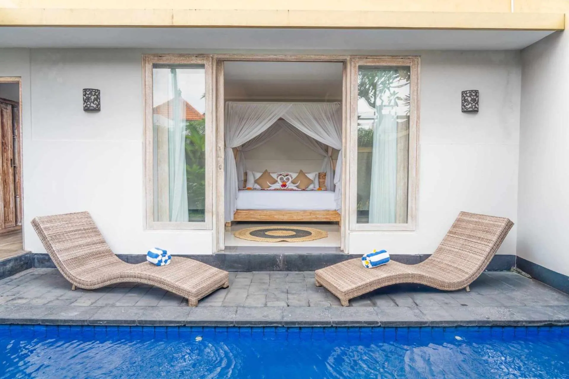 sunbed in Freddies Resort & Villas Ubud by Kanaya Hospitality