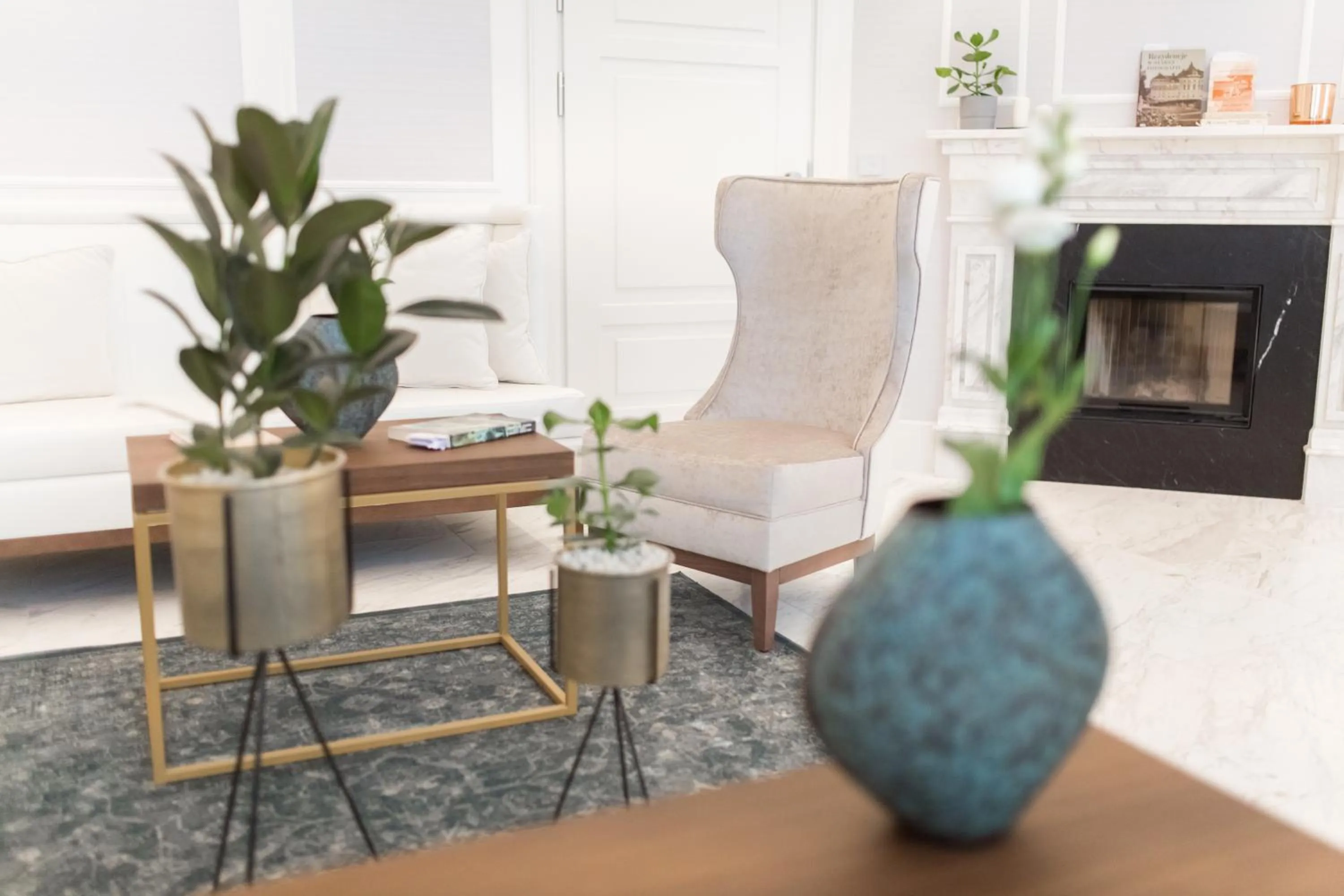 fireplace in Pałac Komierowo