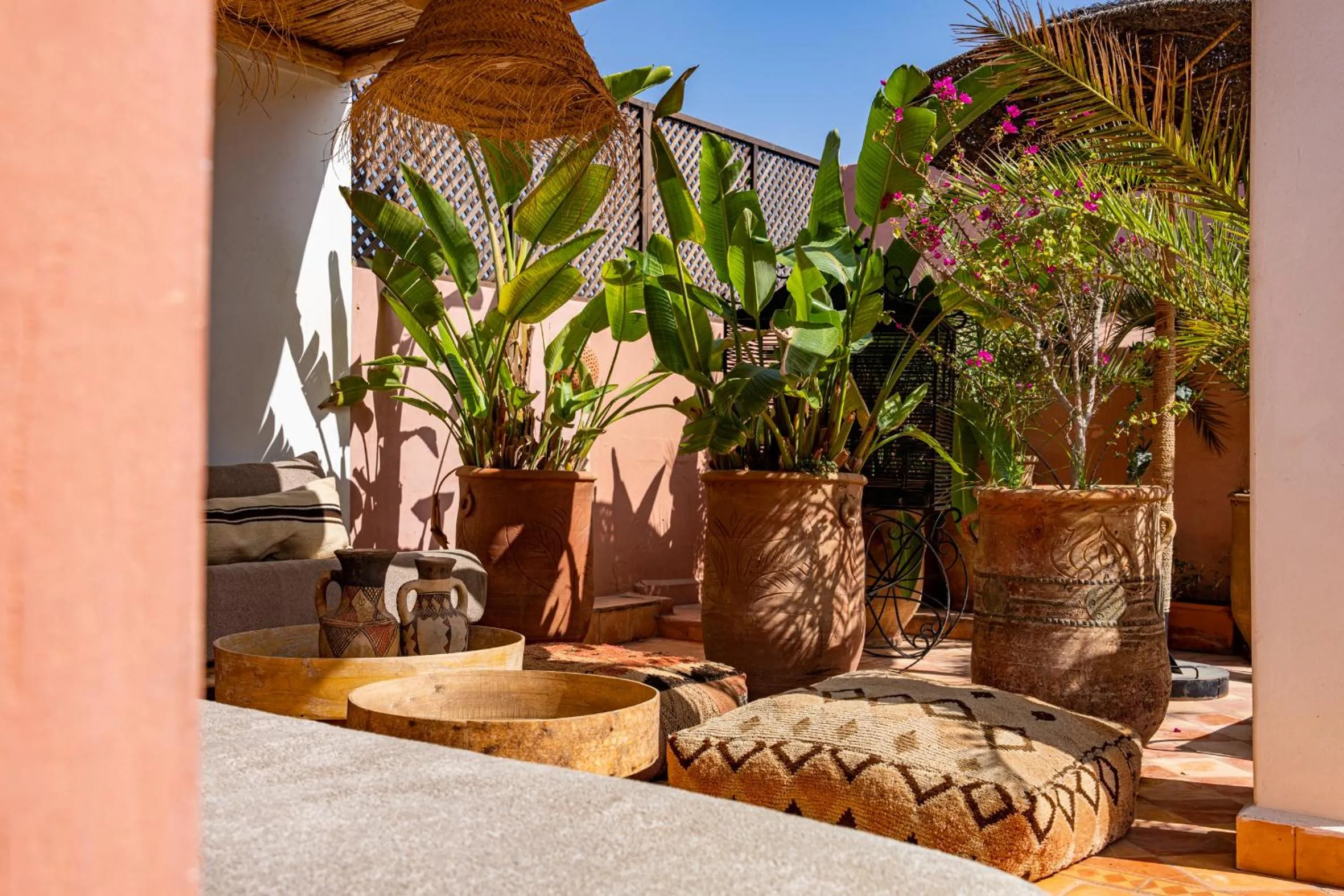 Garden view in Riad l'Oiseau du Paradis