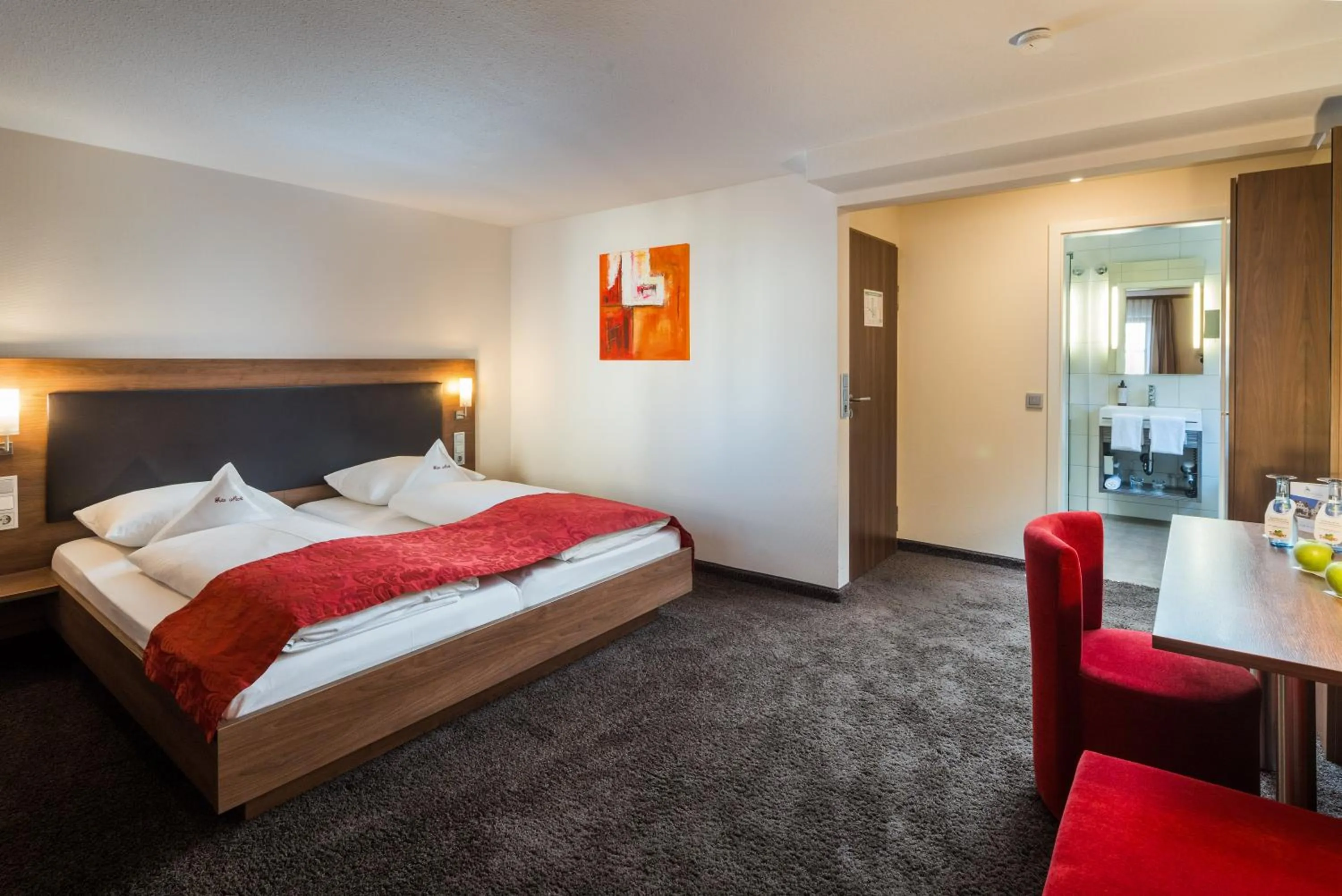 Bed in Hotel Schwanen