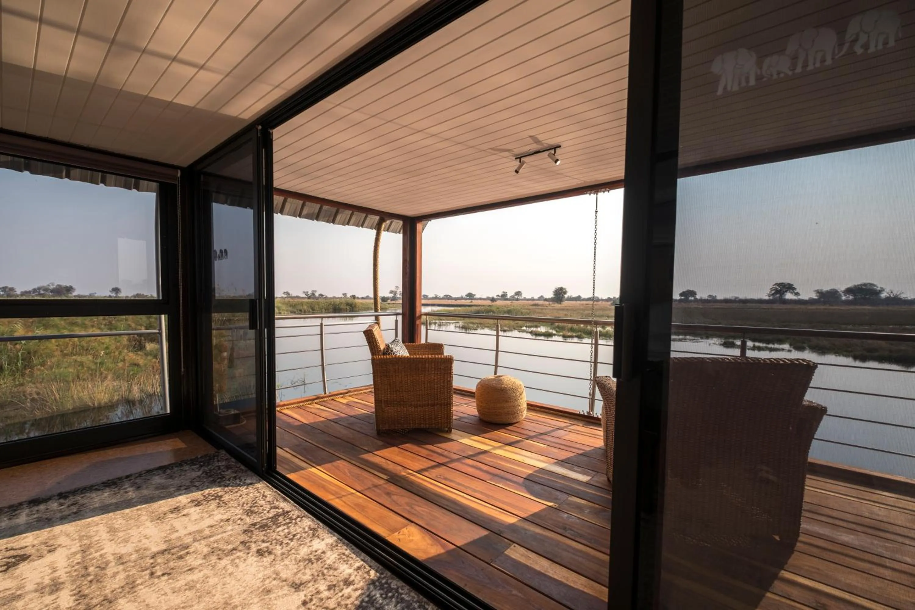 Patio in The Namushasha River Villa