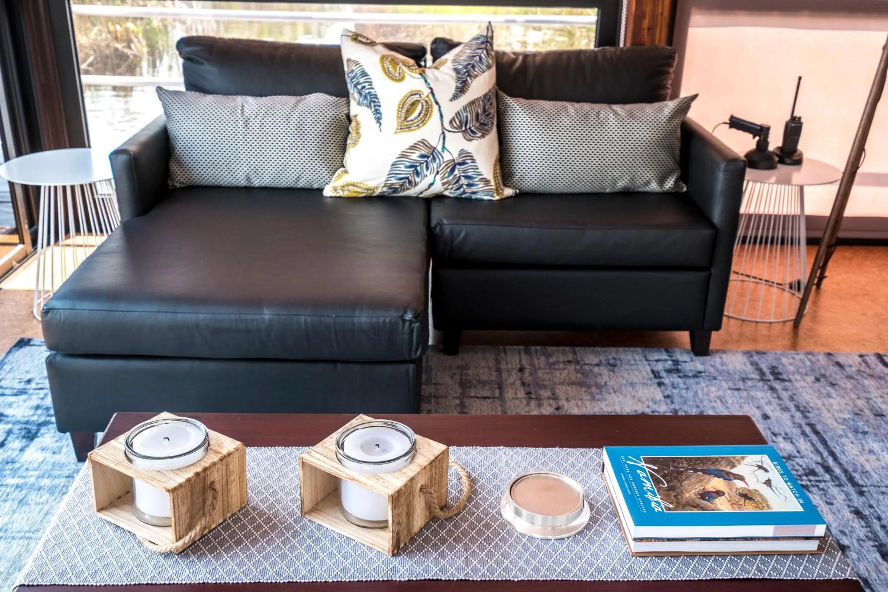 Living room in The Namushasha River Villa