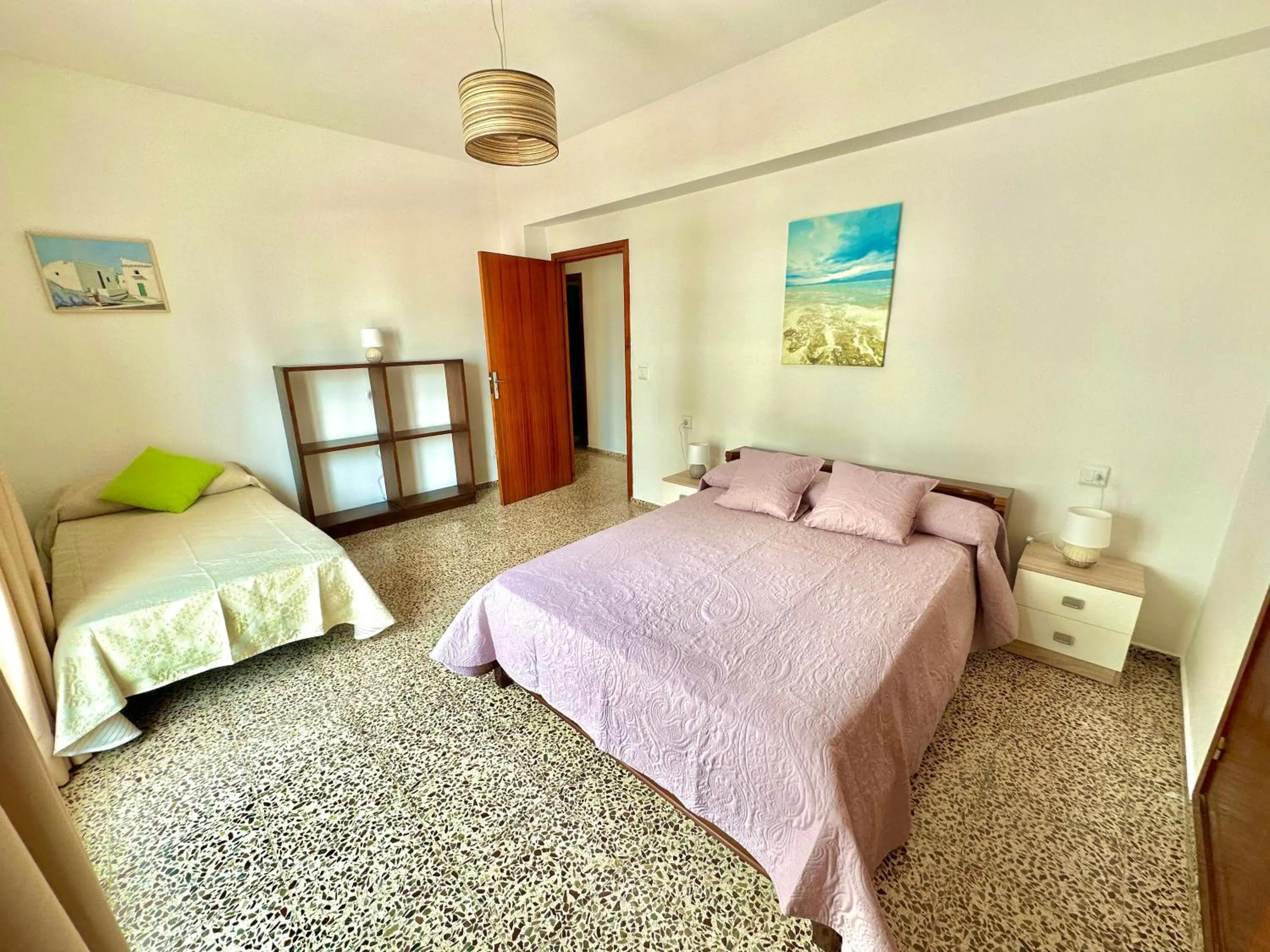 Bed in Hostal y Apartamentos Santa Eulalia