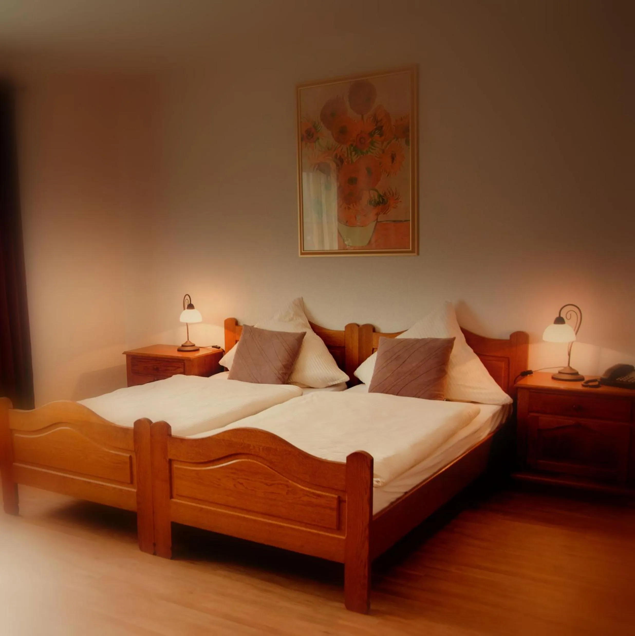 Bed in Hotel zum Schnackel in Mainz