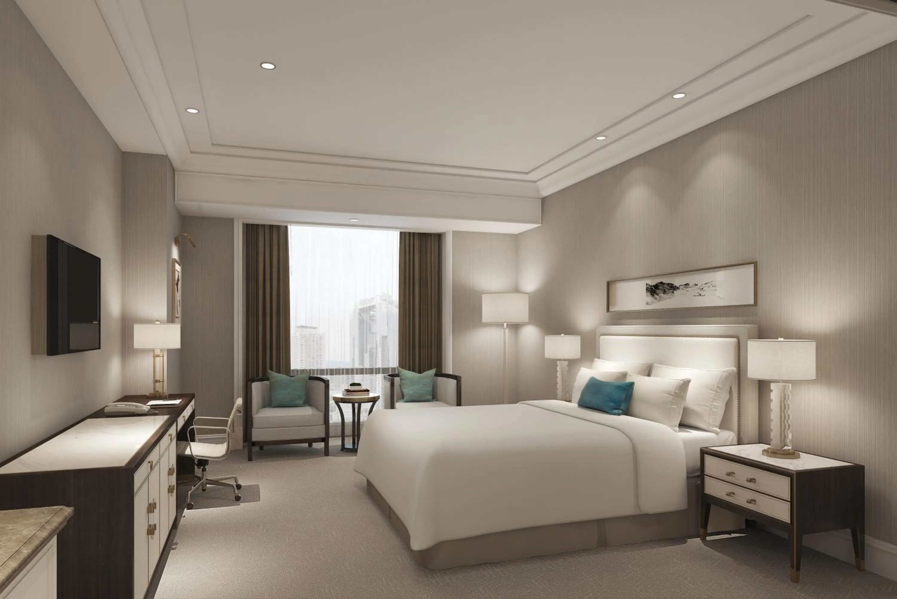 Bed in Jeurong Hotel Shanghai