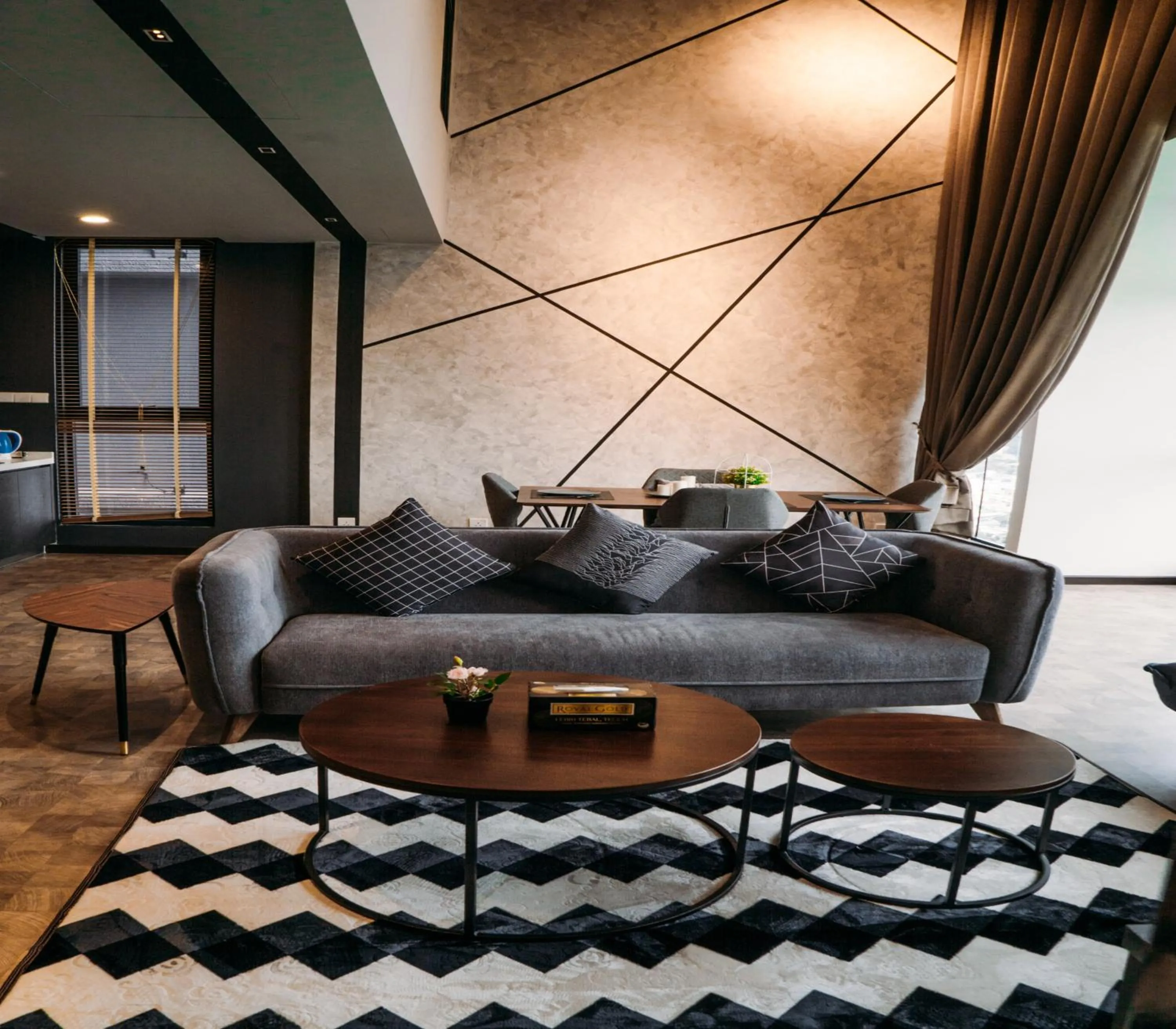 Seating area in Expressionz 48th floor Sky Pool