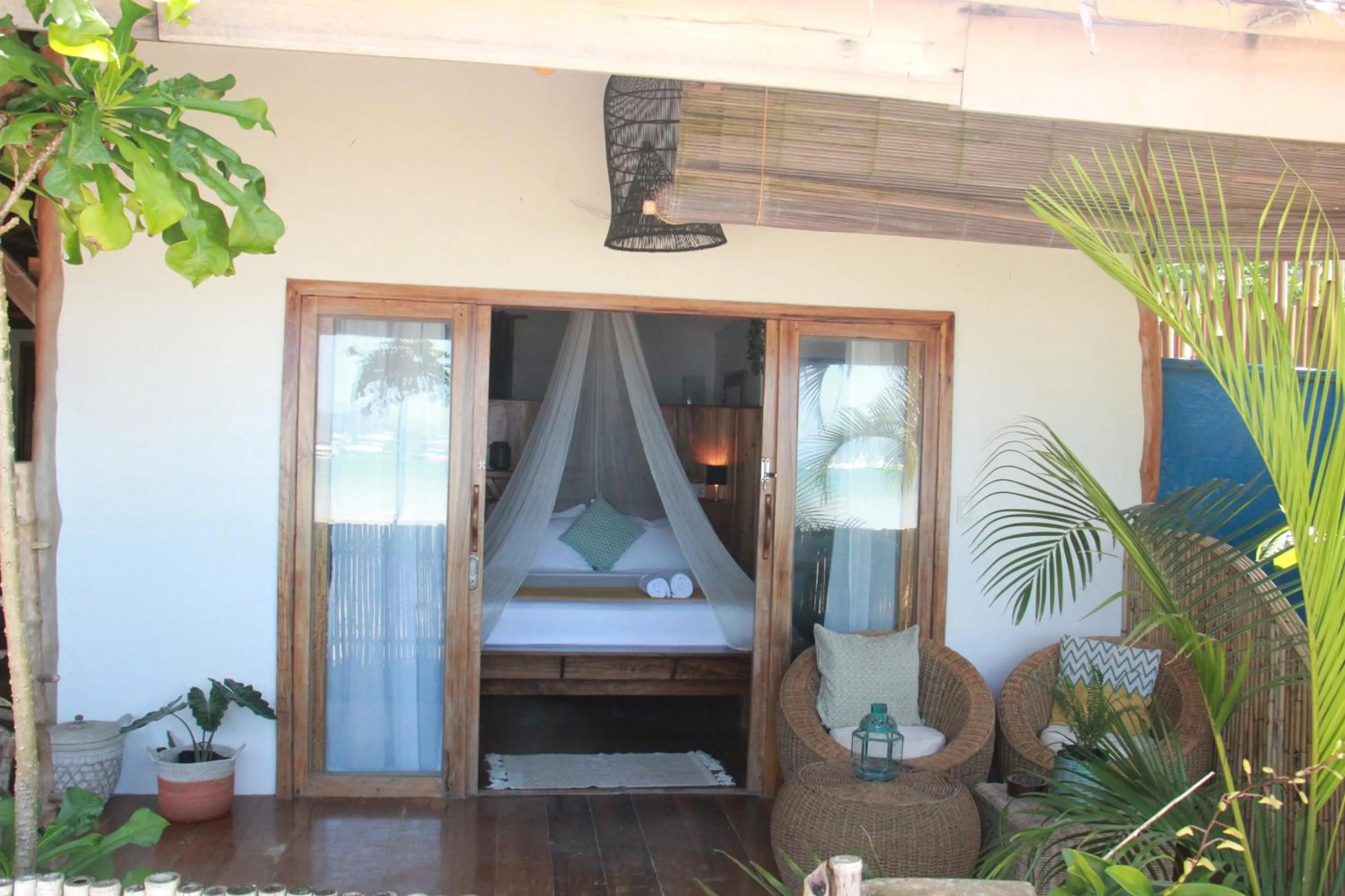 Bedroom in Maligaya Beach Bungalows