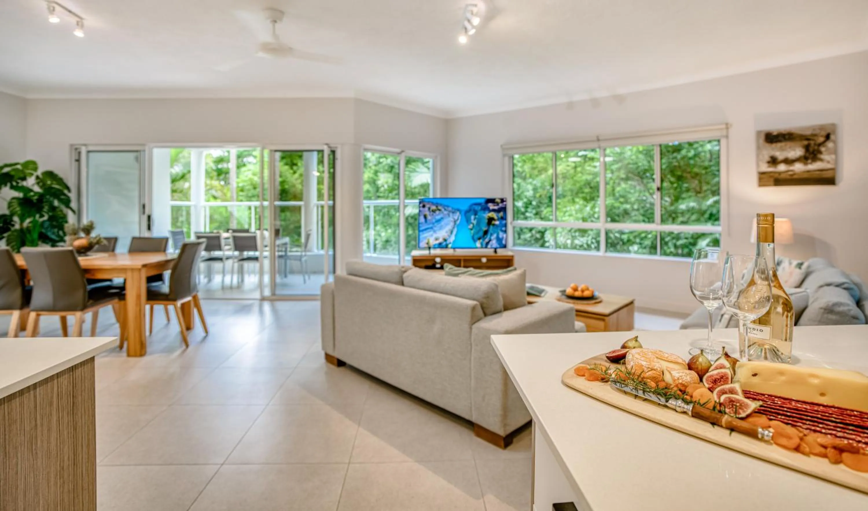 Living room in The Lookout Resort Noosa