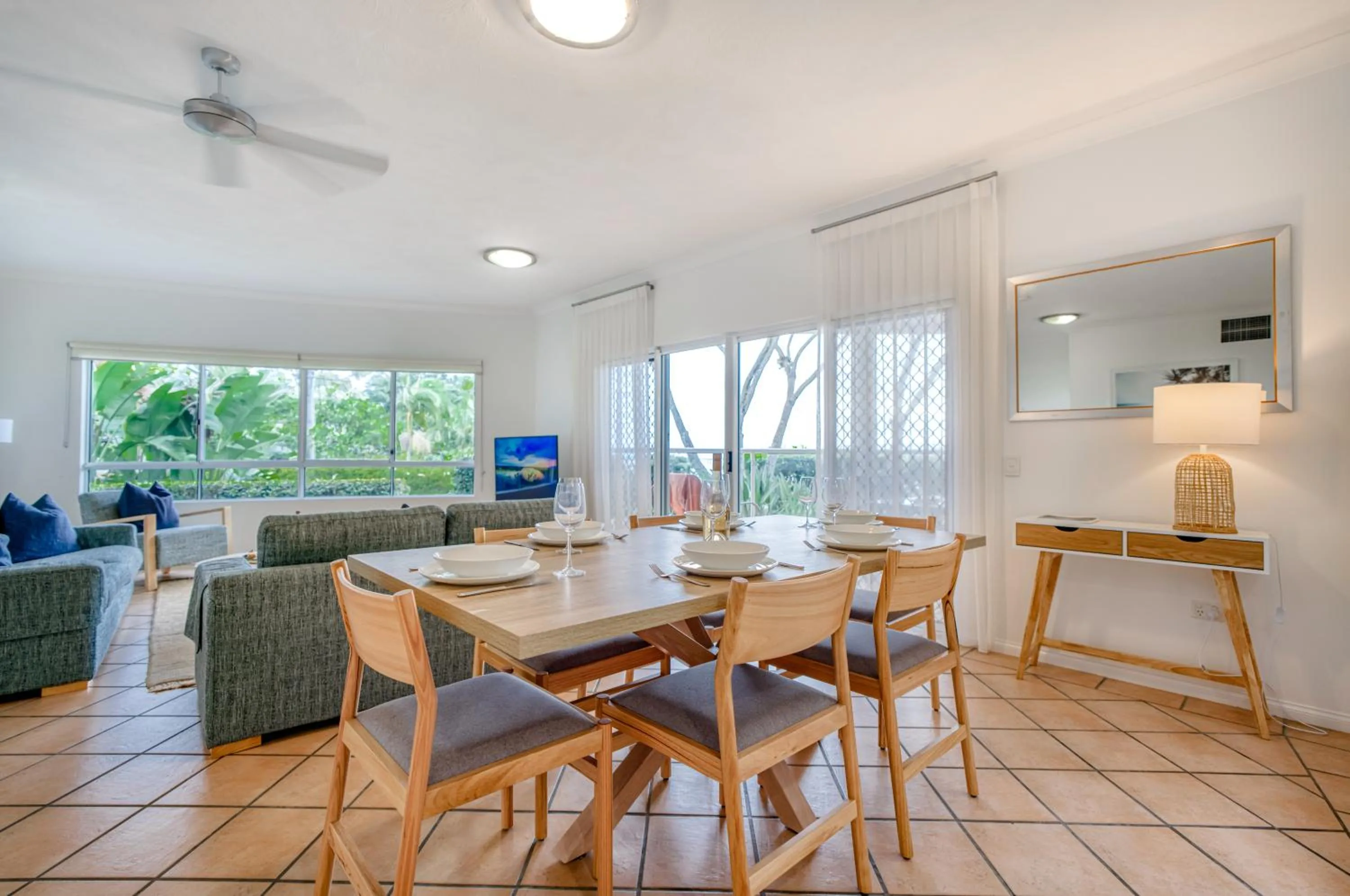 Dining area in The Lookout Resort Noosa