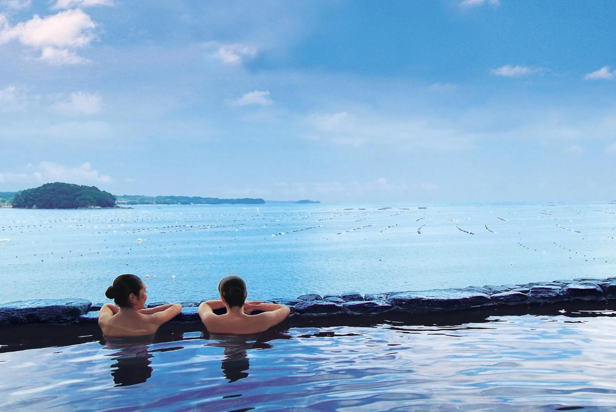 Open Air Bath in Minami Sanriku Hotel kanyo