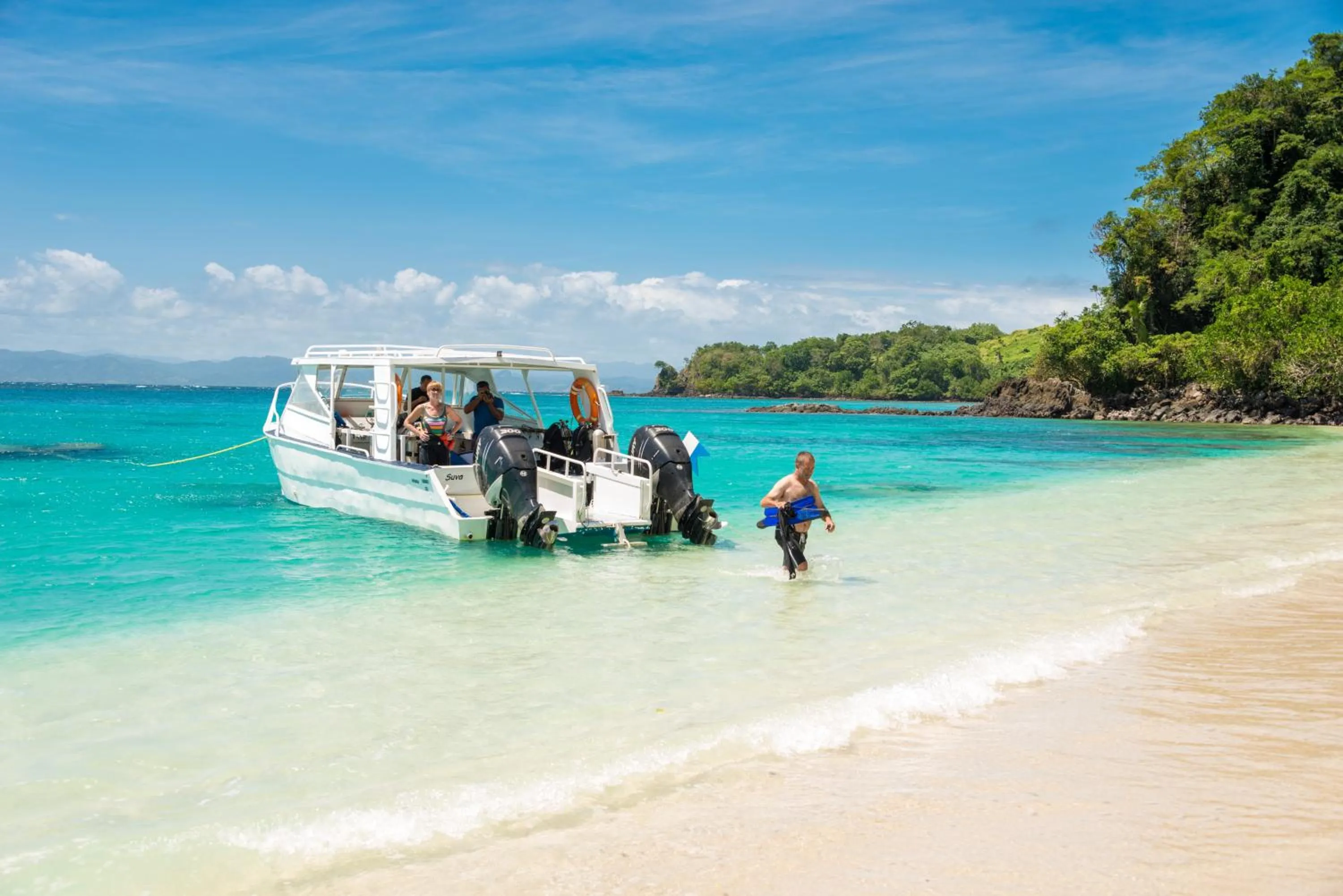 People in Waidroka Bay Resort