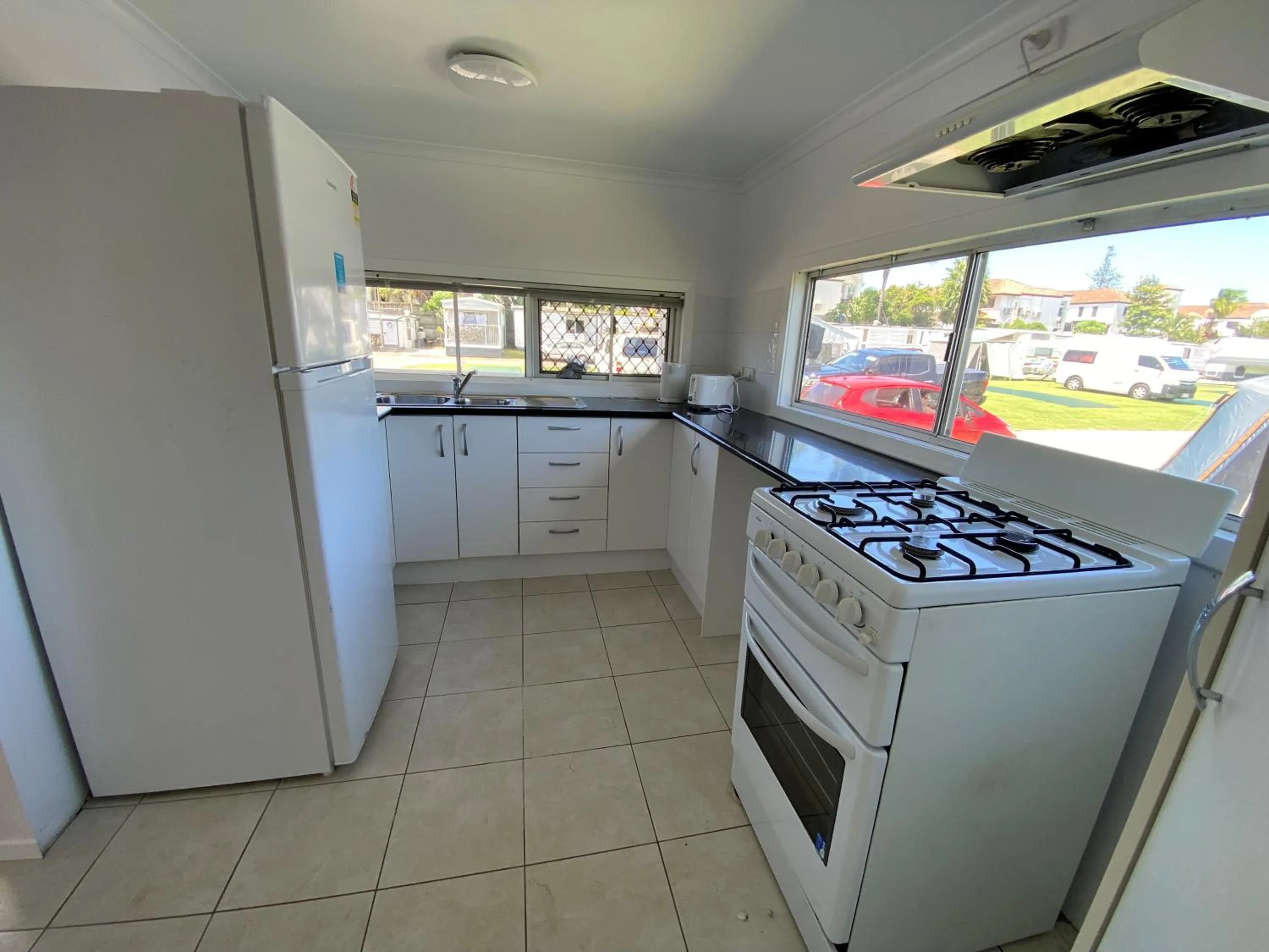 Communal kitchen in Nobby Beach Holiday Village
