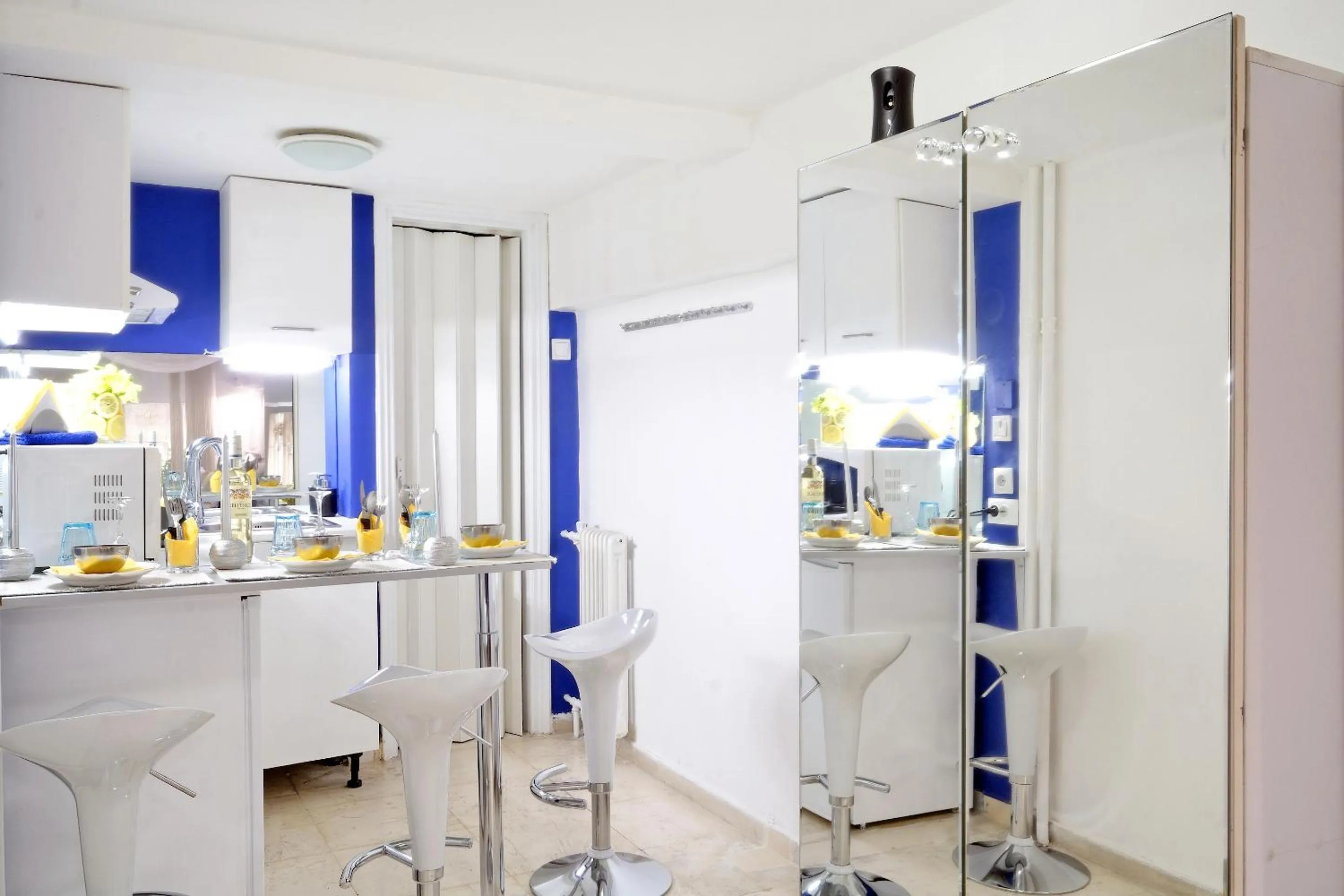 Kitchen or kitchenette in Santorini Style in Athens, Greece