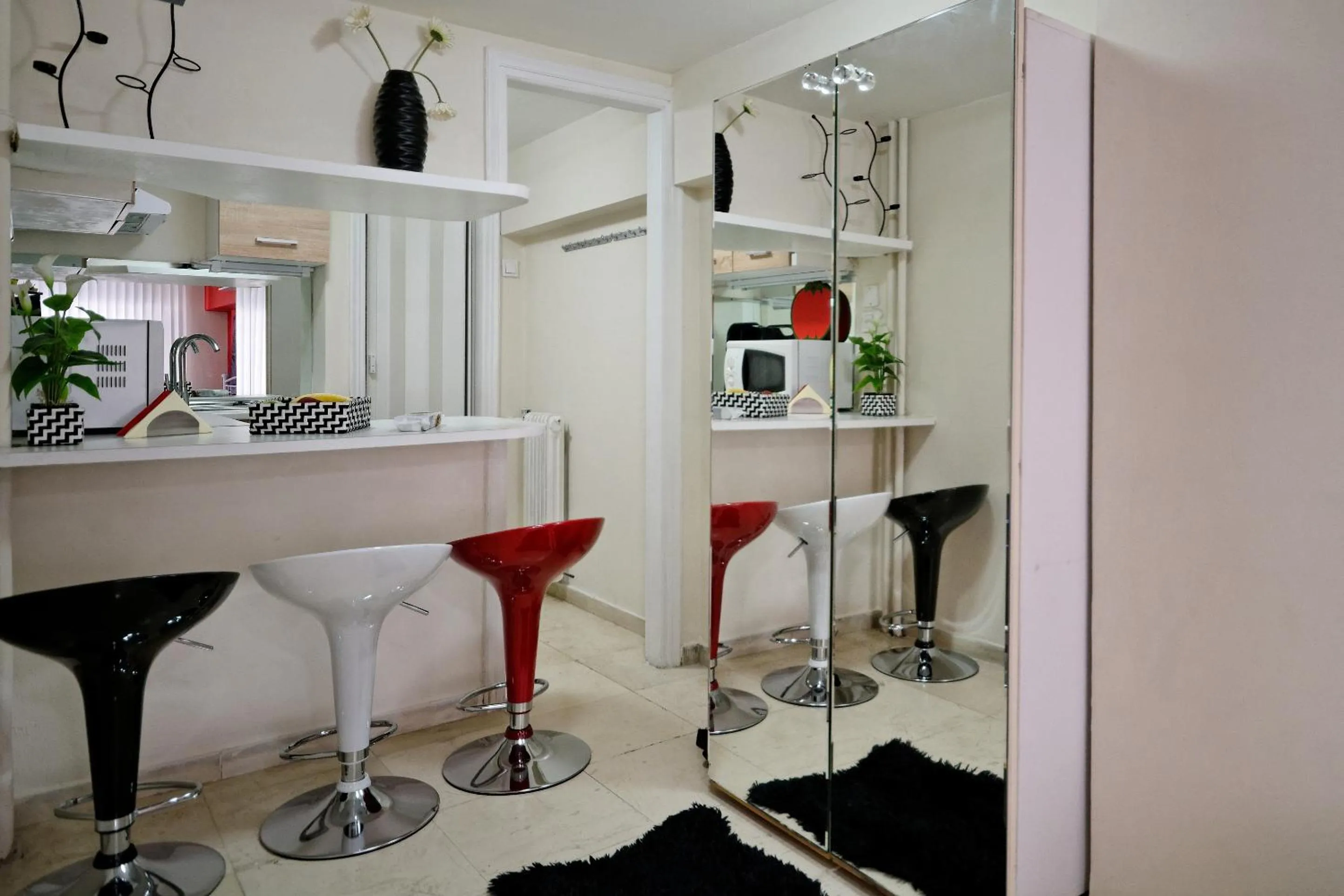 Dining area in Santorini Style in Athens, Greece