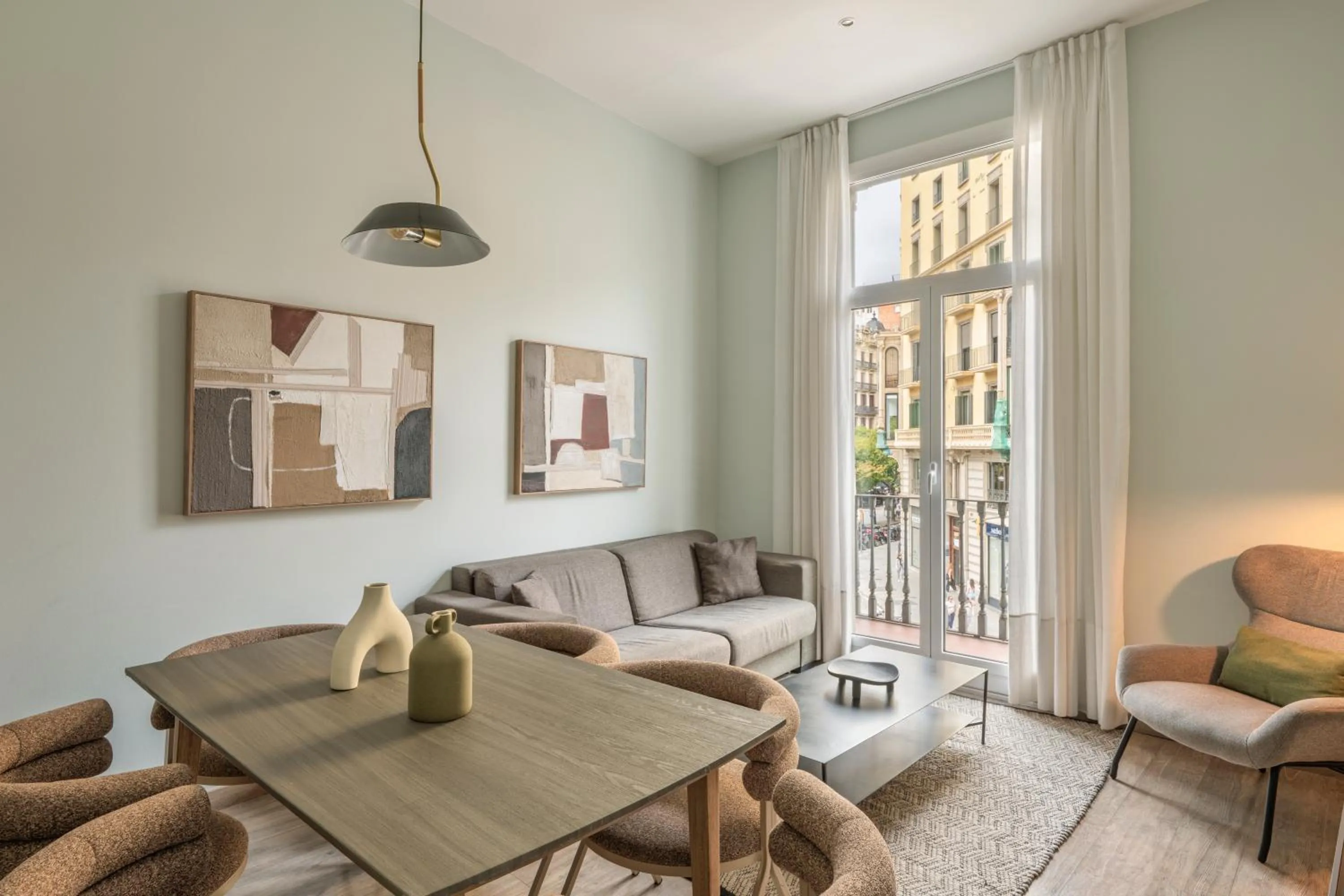 Living room in Aspasios Rambla Catalunya Apartments