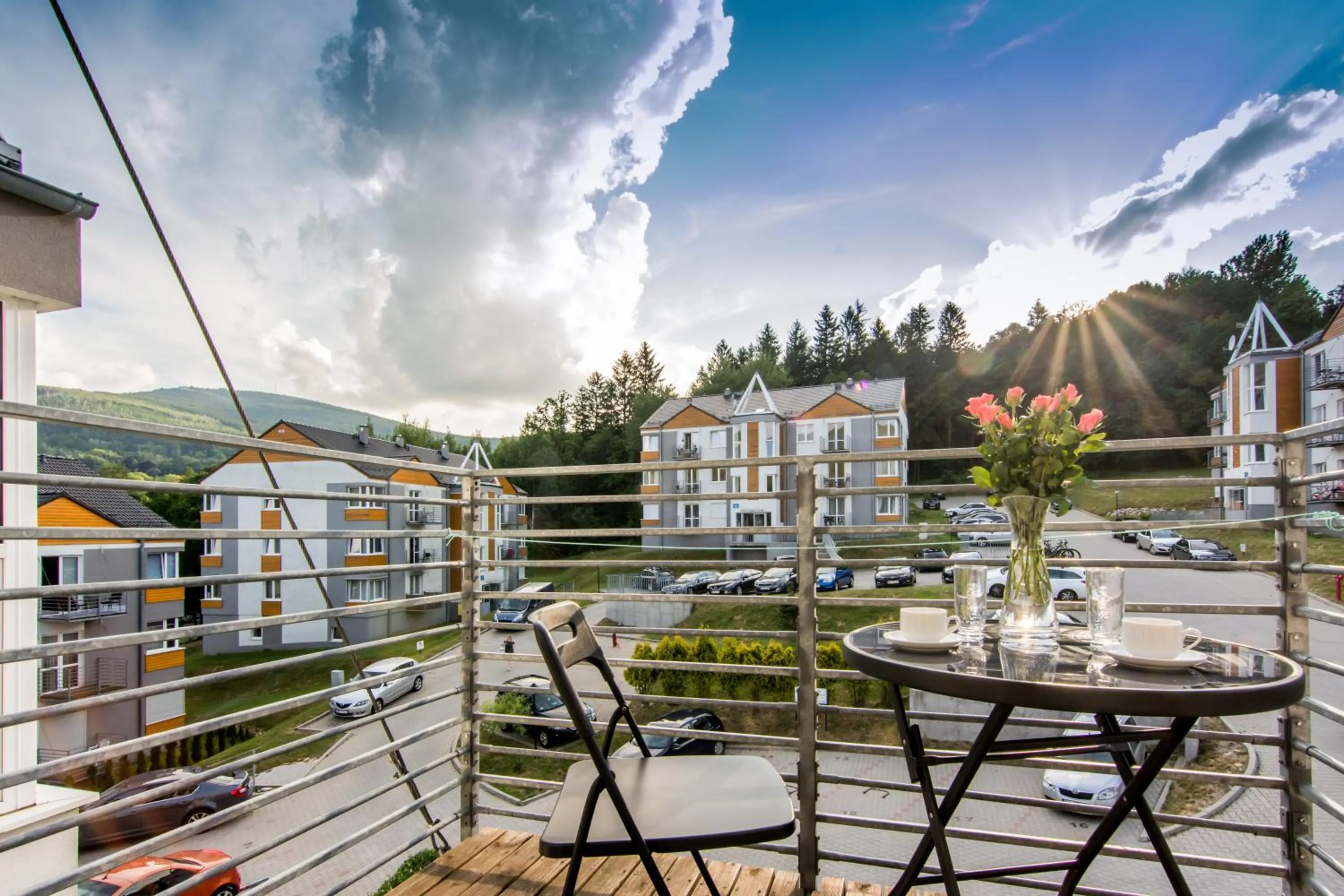 Balcony/Terrace in Apartamenty Izerskie - ul. Cicha 13F-G